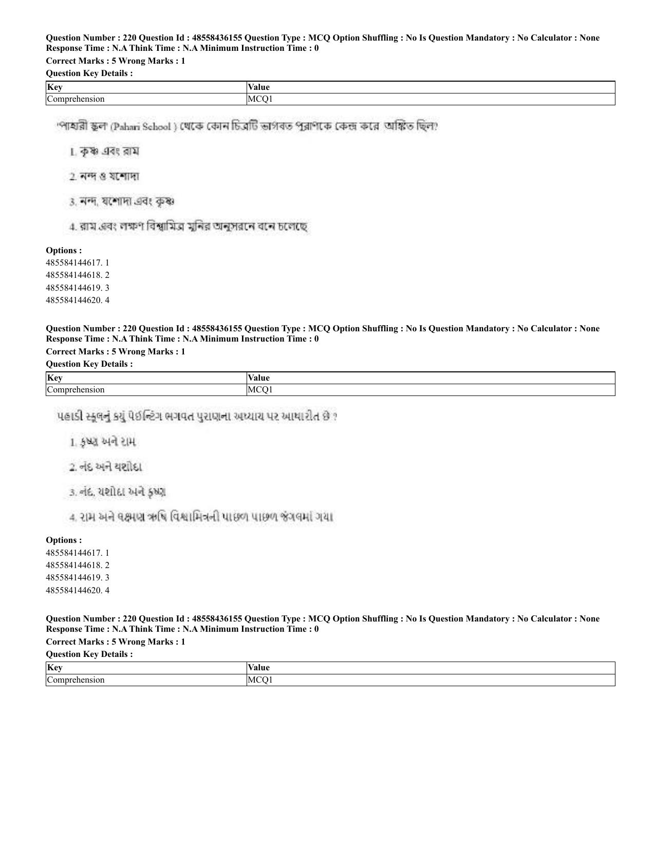 CUET 2023 Domestic Shift 2 Question Papers - 22 June 2023 - Page 541