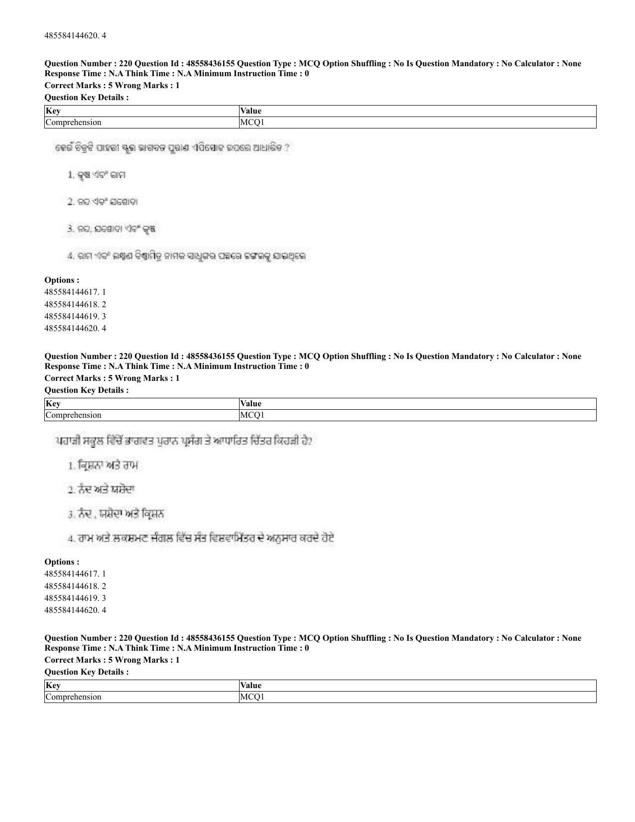CUET 2023 Domestic Shift 2 Question Papers - 22 June 2023 - Page 543