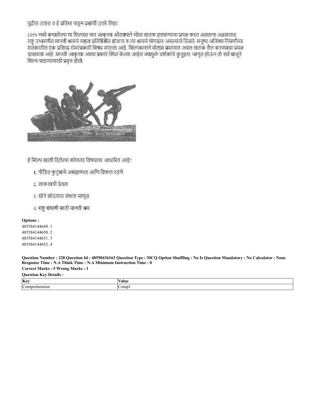 CUET 2023 Domestic Shift 2 Question Papers - 22 June 2023 - Page 599
