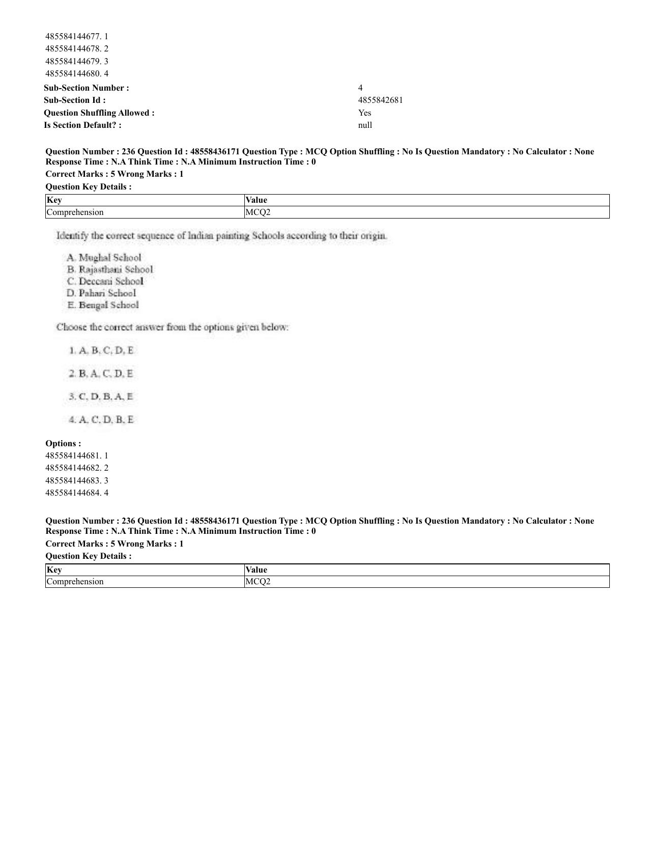 CUET 2023 Domestic Shift 2 Question Papers - 22 June 2023 - Page 686