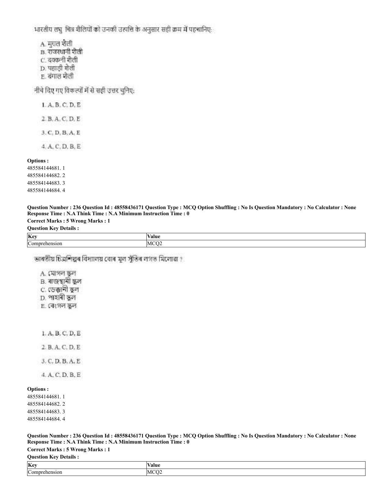 CUET 2023 Domestic Shift 2 Question Papers - 22 June 2023 - Page 687