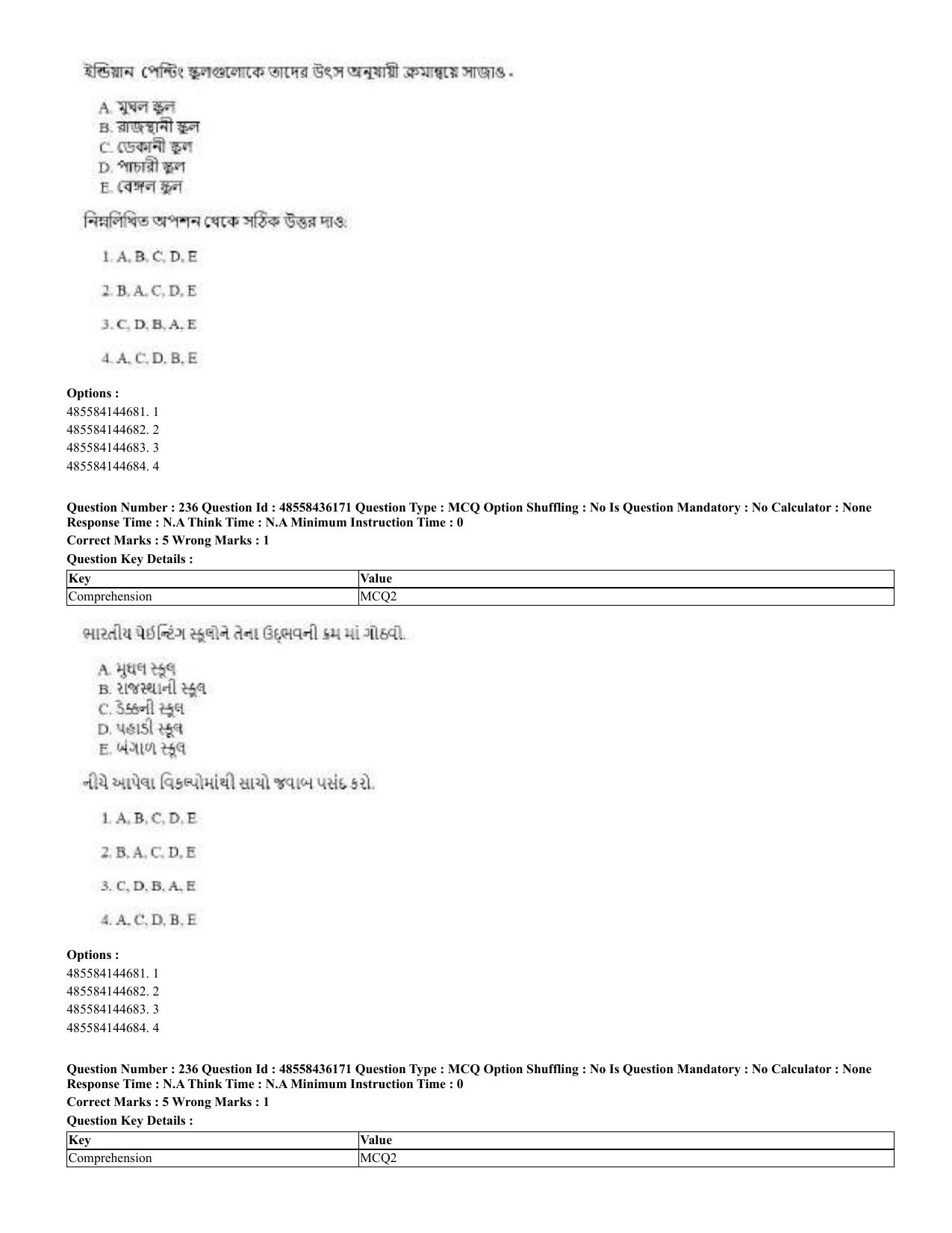 CUET 2023 Domestic Shift 2 Question Papers - 22 June 2023 - Page 688