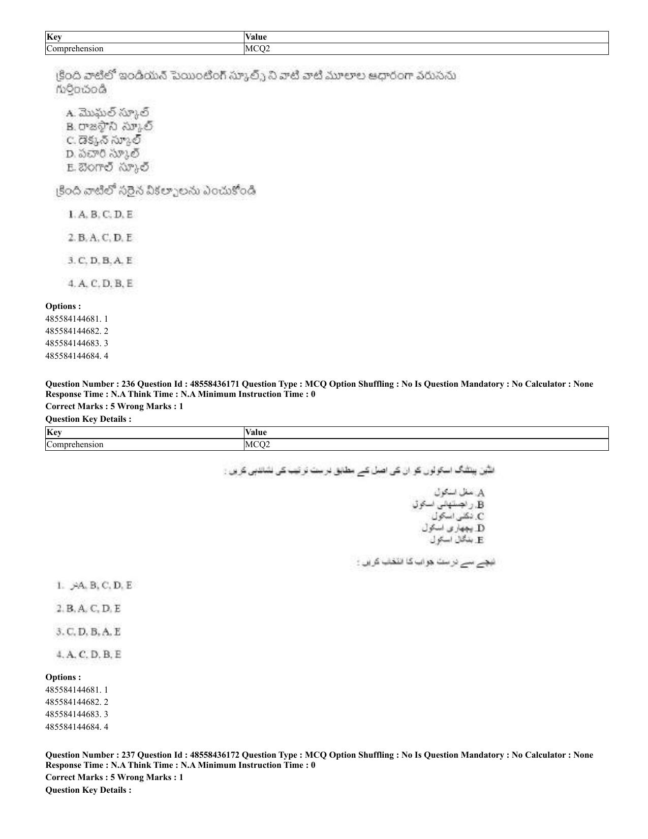 CUET 2023 Domestic Shift 2 Question Papers - 22 June 2023 - Page 692