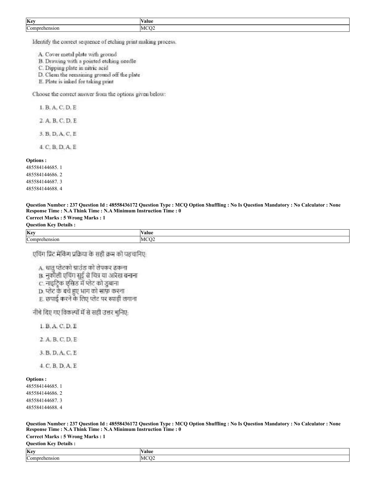 CUET 2023 Domestic Shift 2 Question Papers - 22 June 2023 - Page 693