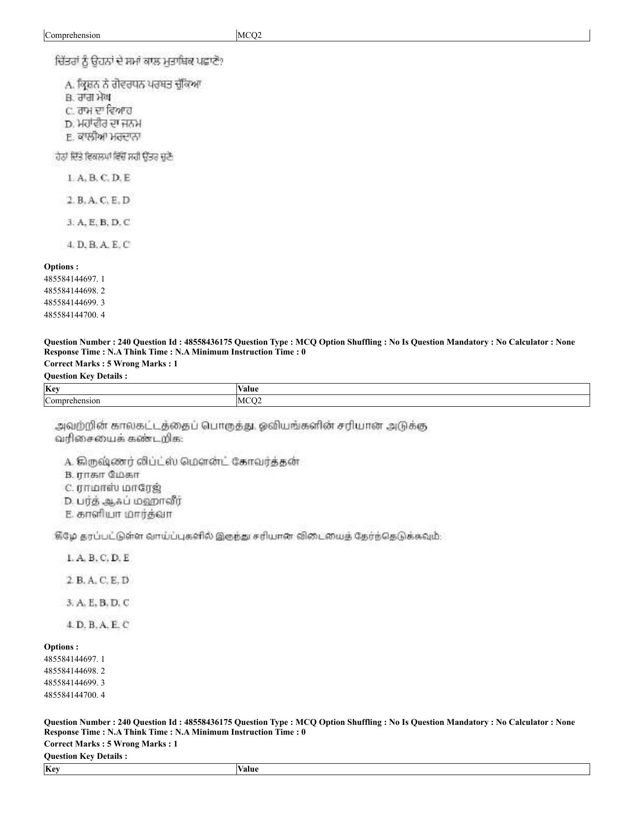 CUET 2023 Domestic Shift 2 Question Papers - 22 June 2023 - Page 717
