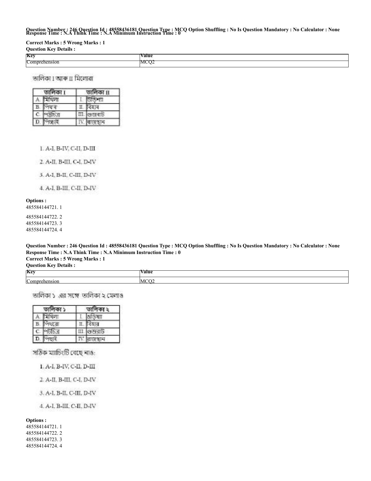 CUET 2023 Domestic Shift 2 Question Papers - 22 June 2023 - Page 759