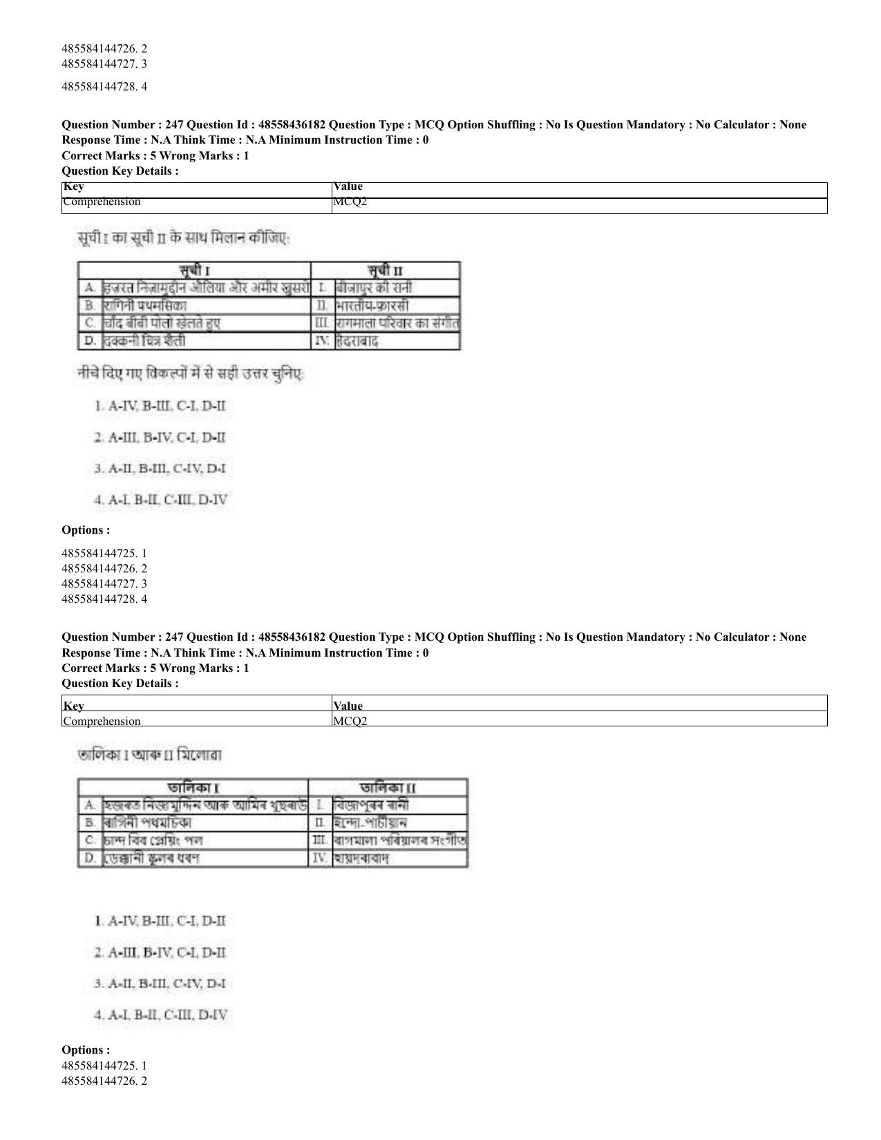 CUET 2023 Domestic Shift 2 Question Papers - 22 June 2023 - Page 765