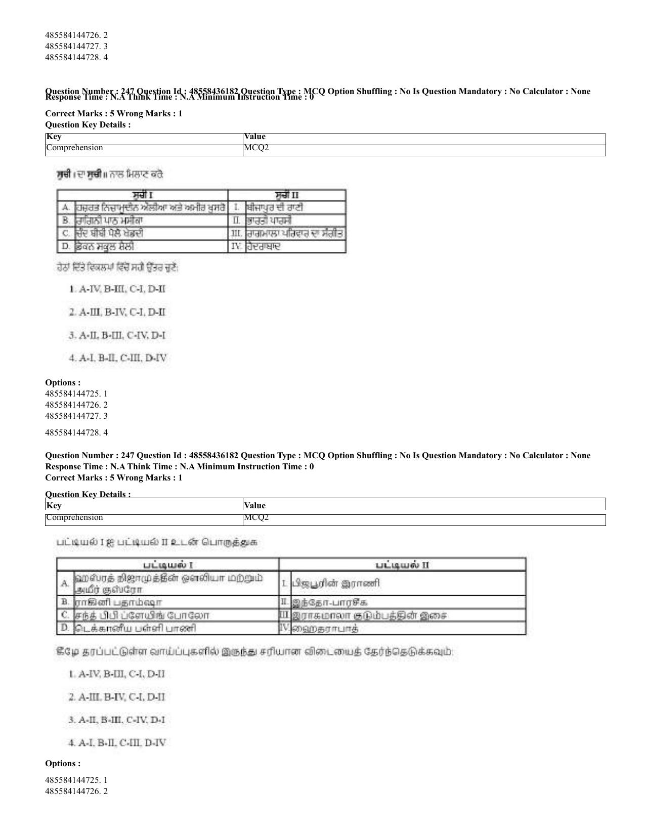 CUET 2023 Domestic Shift 2 Question Papers - 22 June 2023 - Page 769