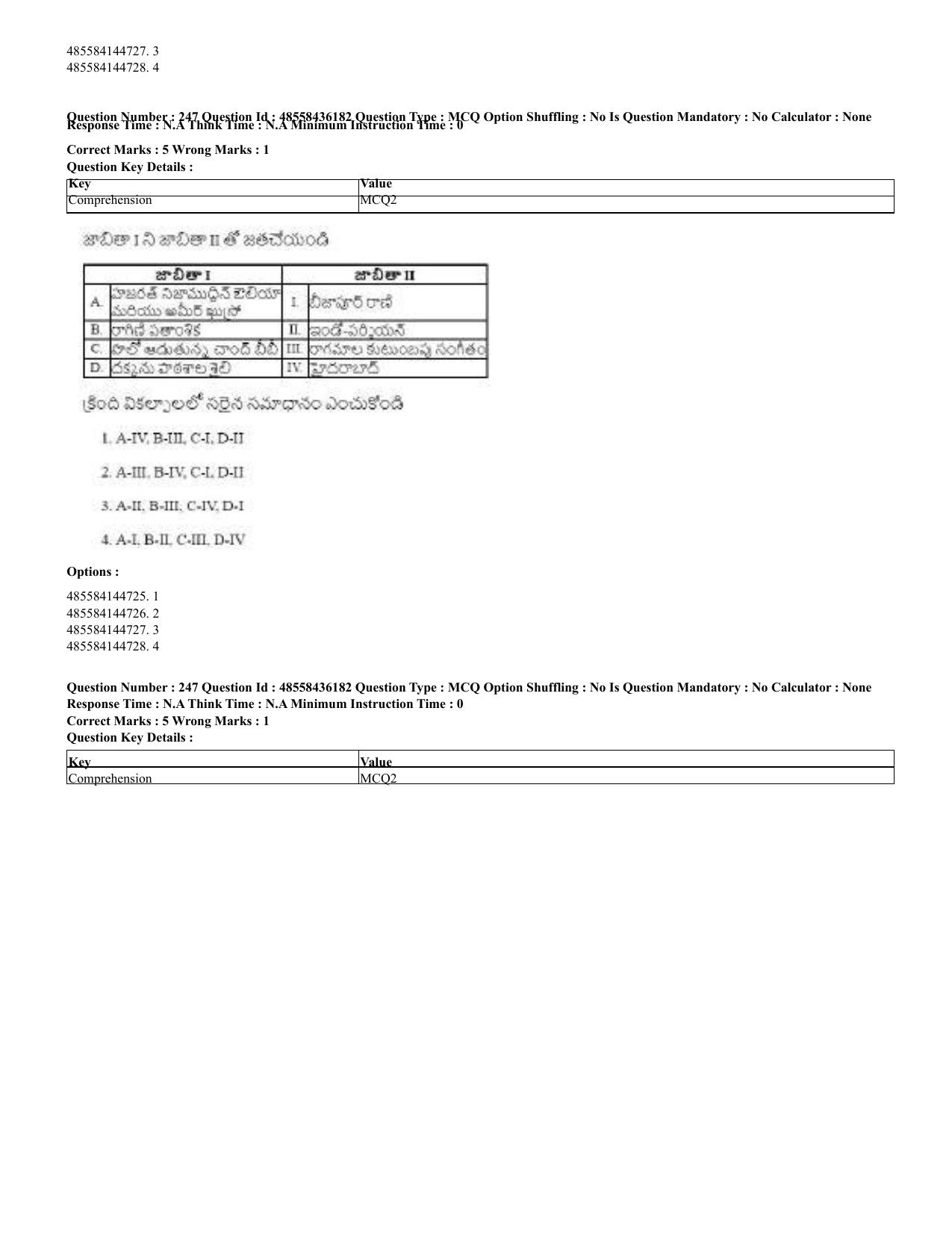CUET 2023 Domestic Shift 2 Question Papers - 22 June 2023 - Page 770