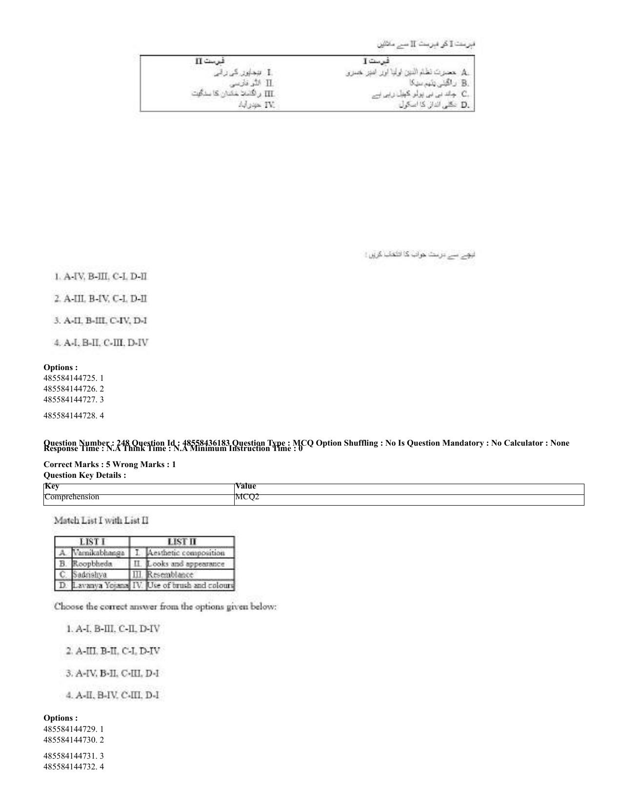 CUET 2023 Domestic Shift 2 Question Papers - 22 June 2023 - Page 771