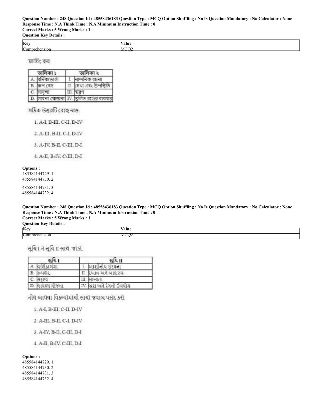 CUET 2023 Domestic Shift 2 Question Papers - 22 June 2023 - Page 773