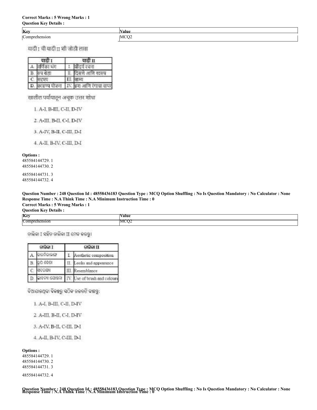 CUET 2023 Domestic Shift 2 Question Papers - 22 June 2023 - Page 775
