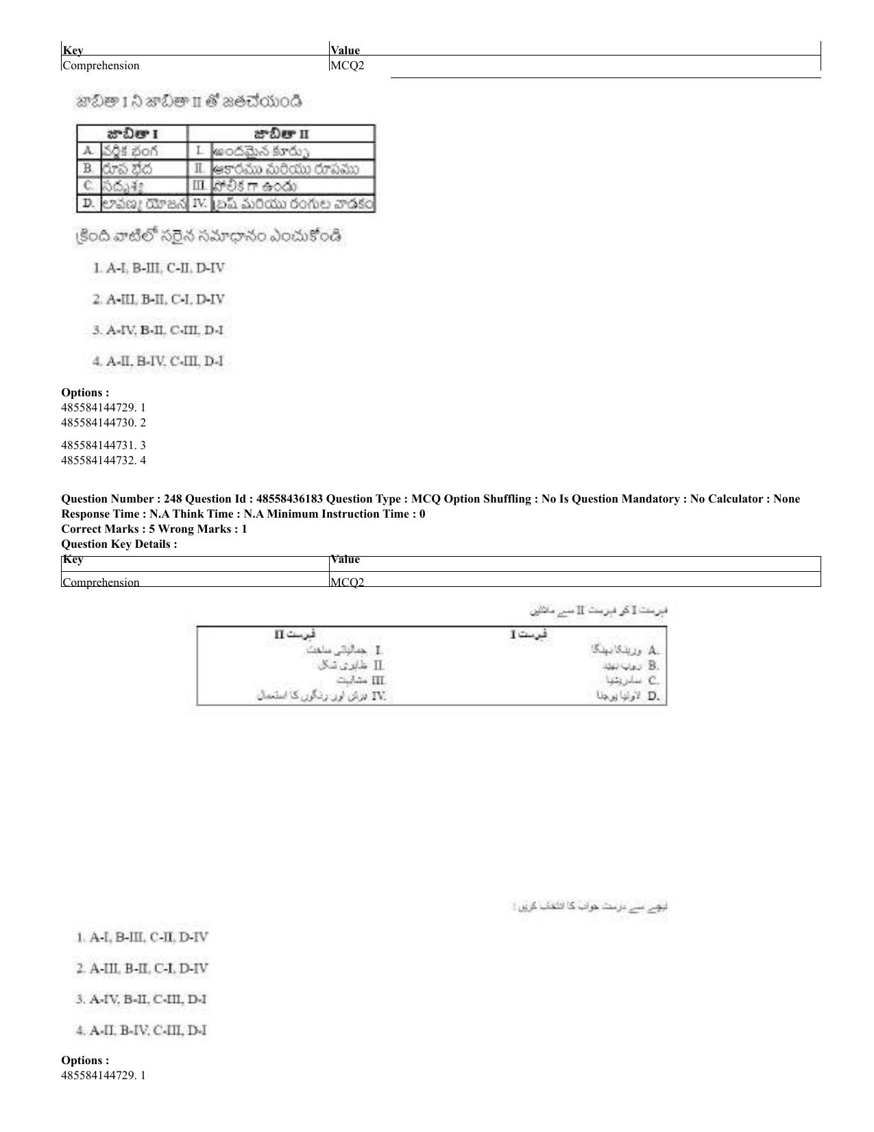 CUET 2023 Domestic Shift 2 Question Papers - 22 June 2023 - Page 777