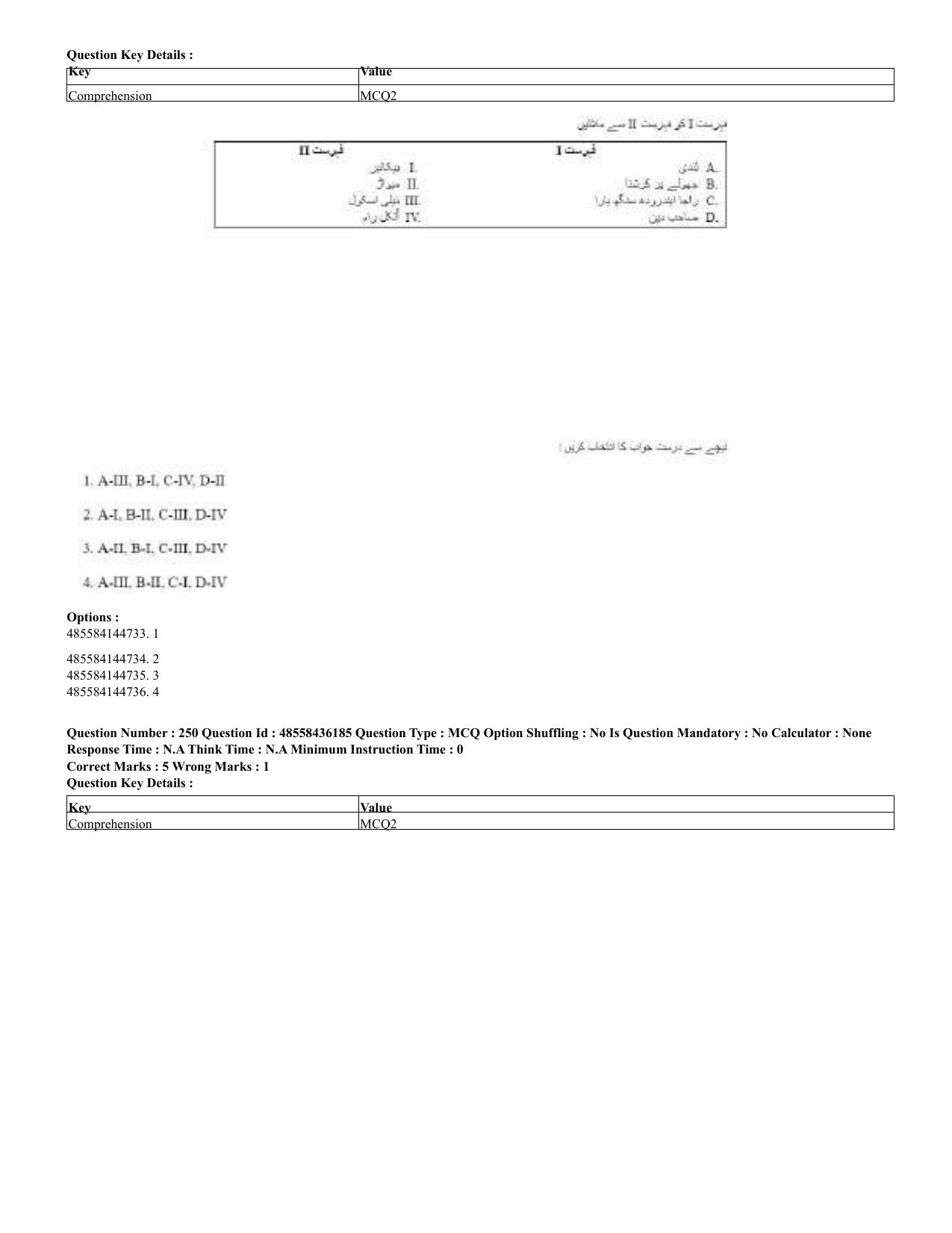 CUET 2023 Domestic Shift 2 Question Papers - 22 June 2023 - Page 784
