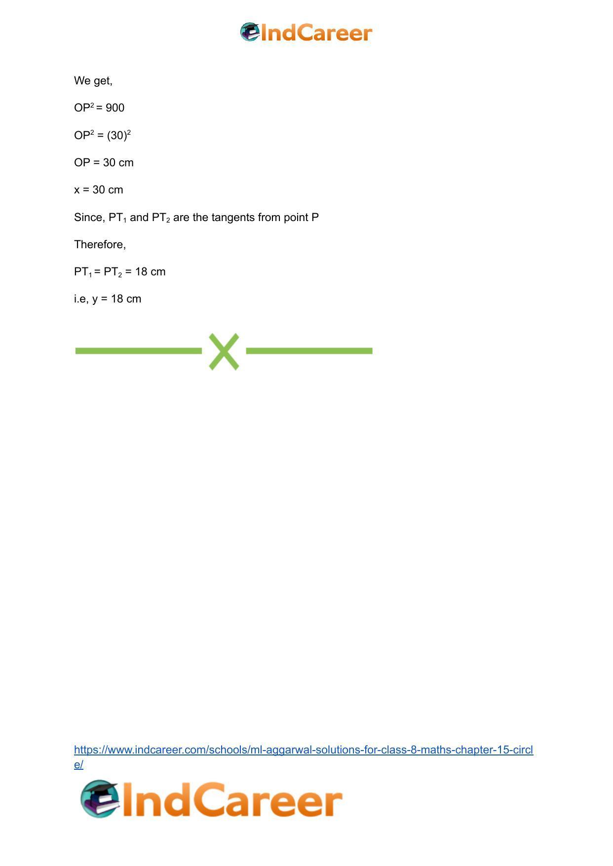 ML Aggarwal Solutions for Class 8 Maths Chapter 15- Circle - Page 18