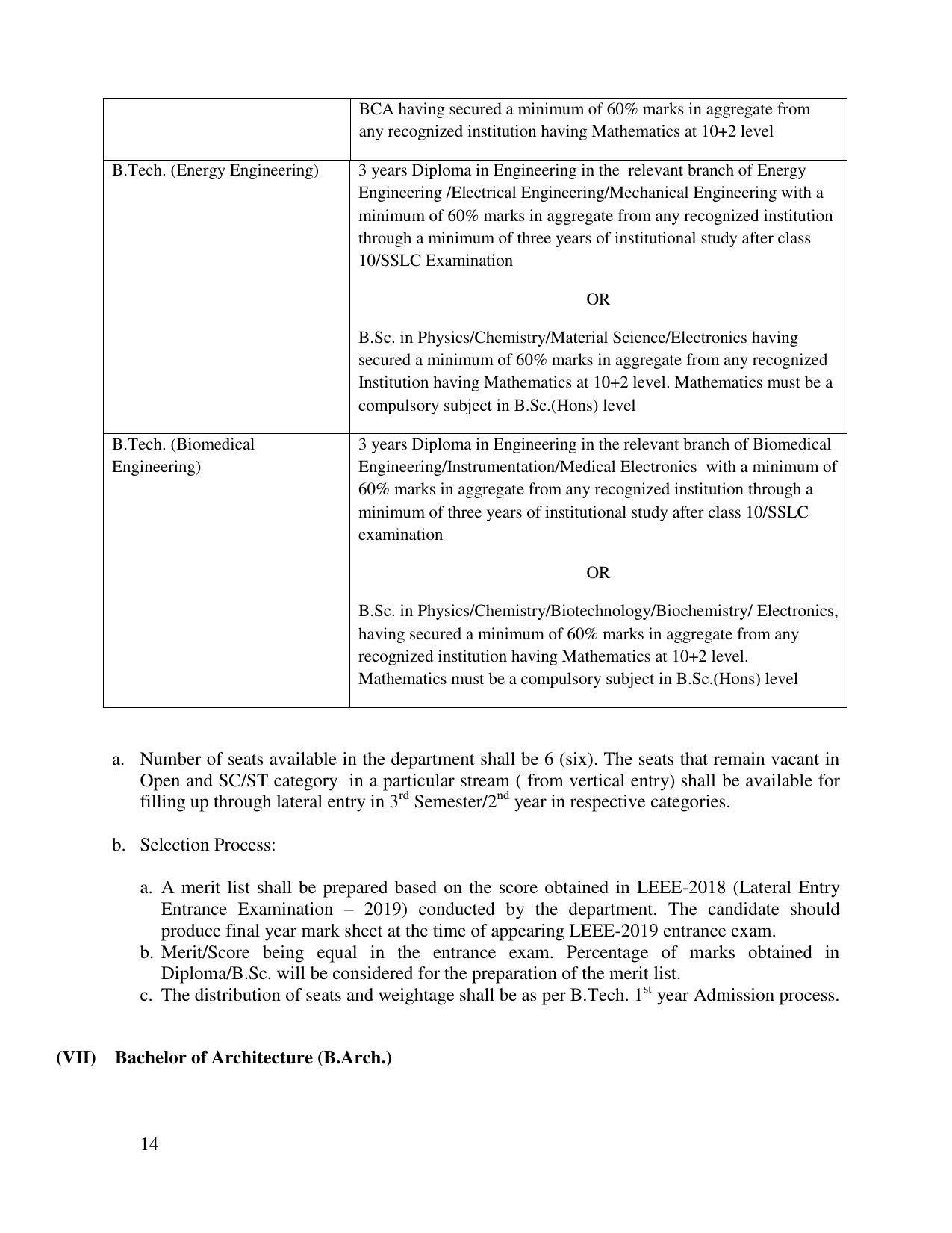 North Eastern Hill University, Shillong 2020-21 (Prospectus) - Page 14