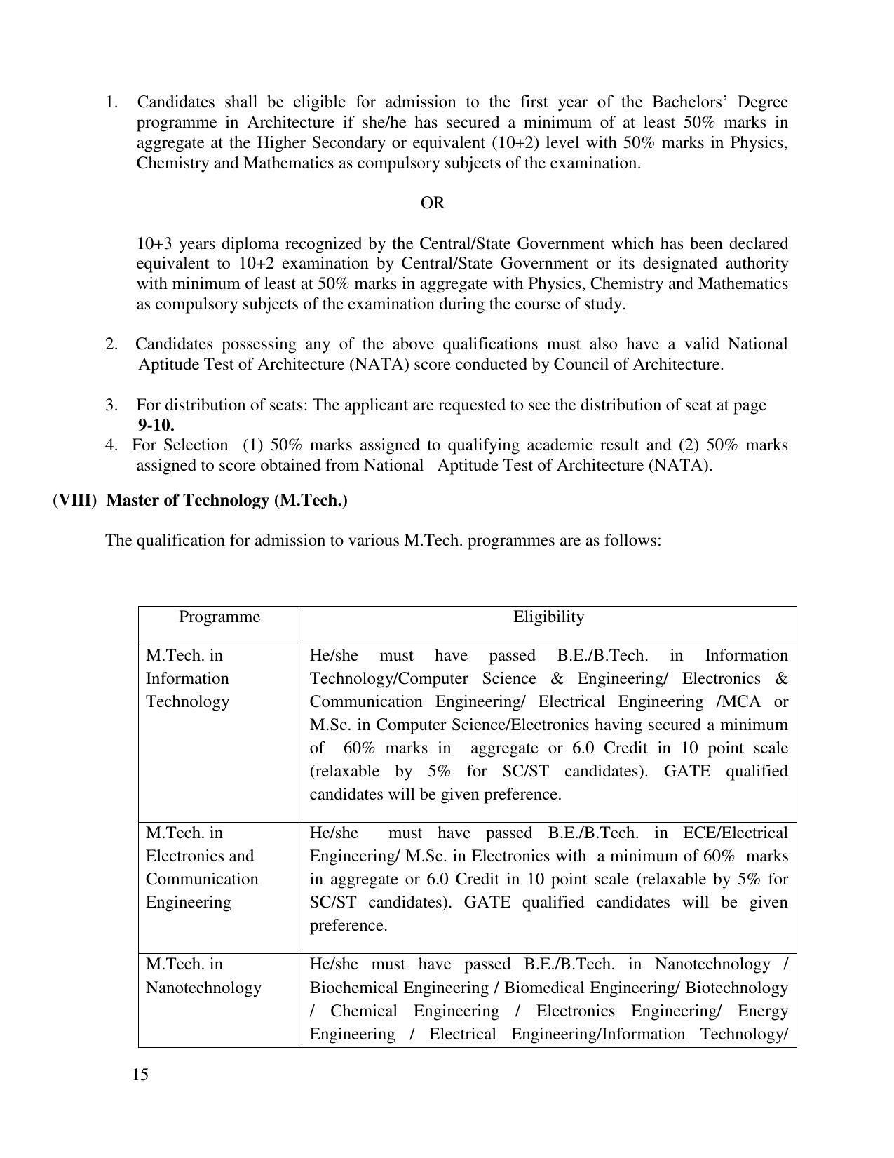 North Eastern Hill University, Shillong 2020-21 (Prospectus) - Page 15