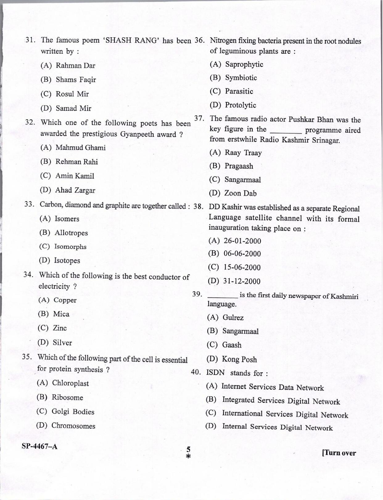 KUET 2024 M.A. Linguistics Question Paper - Page 5