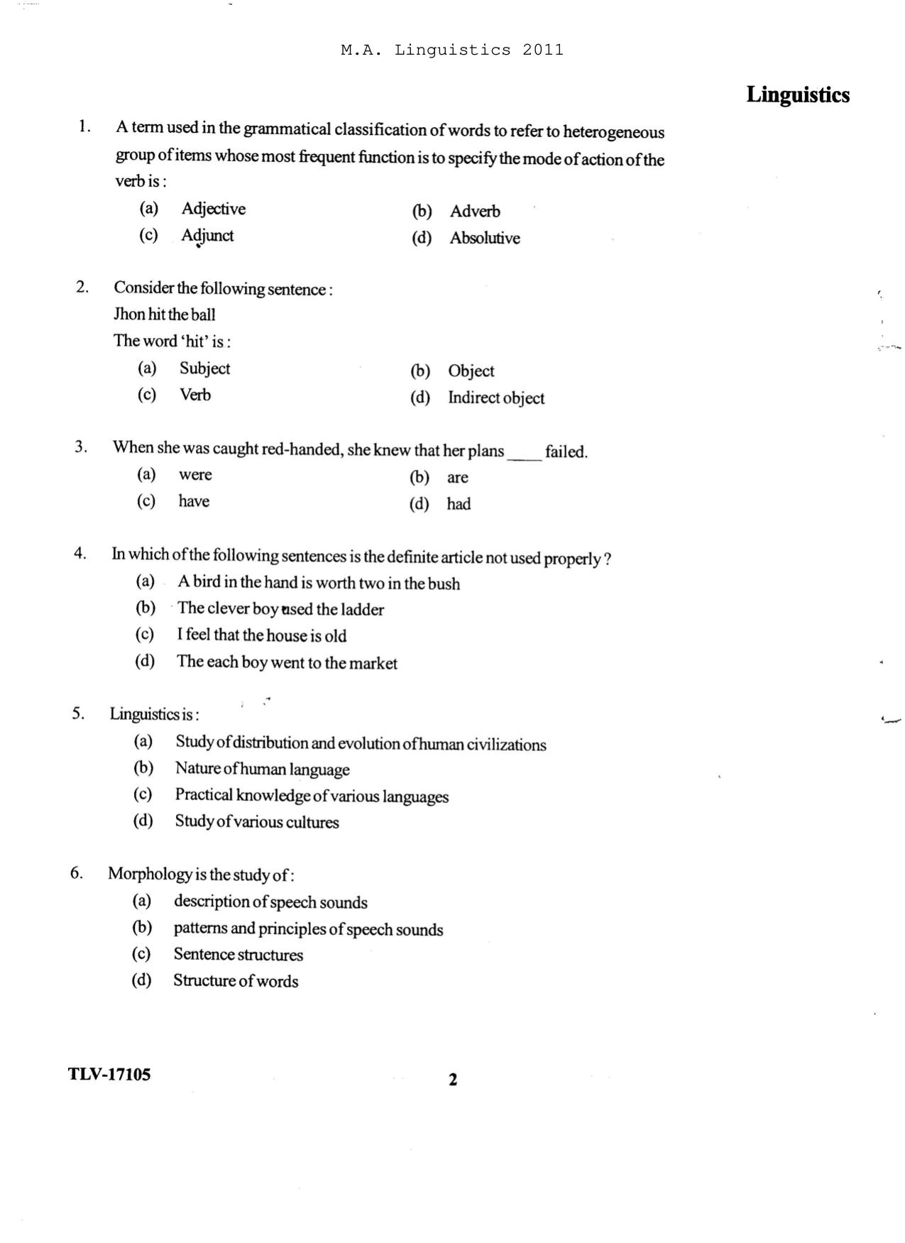 KUET 2024 M.A. Linguistics Question Paper - Page 67