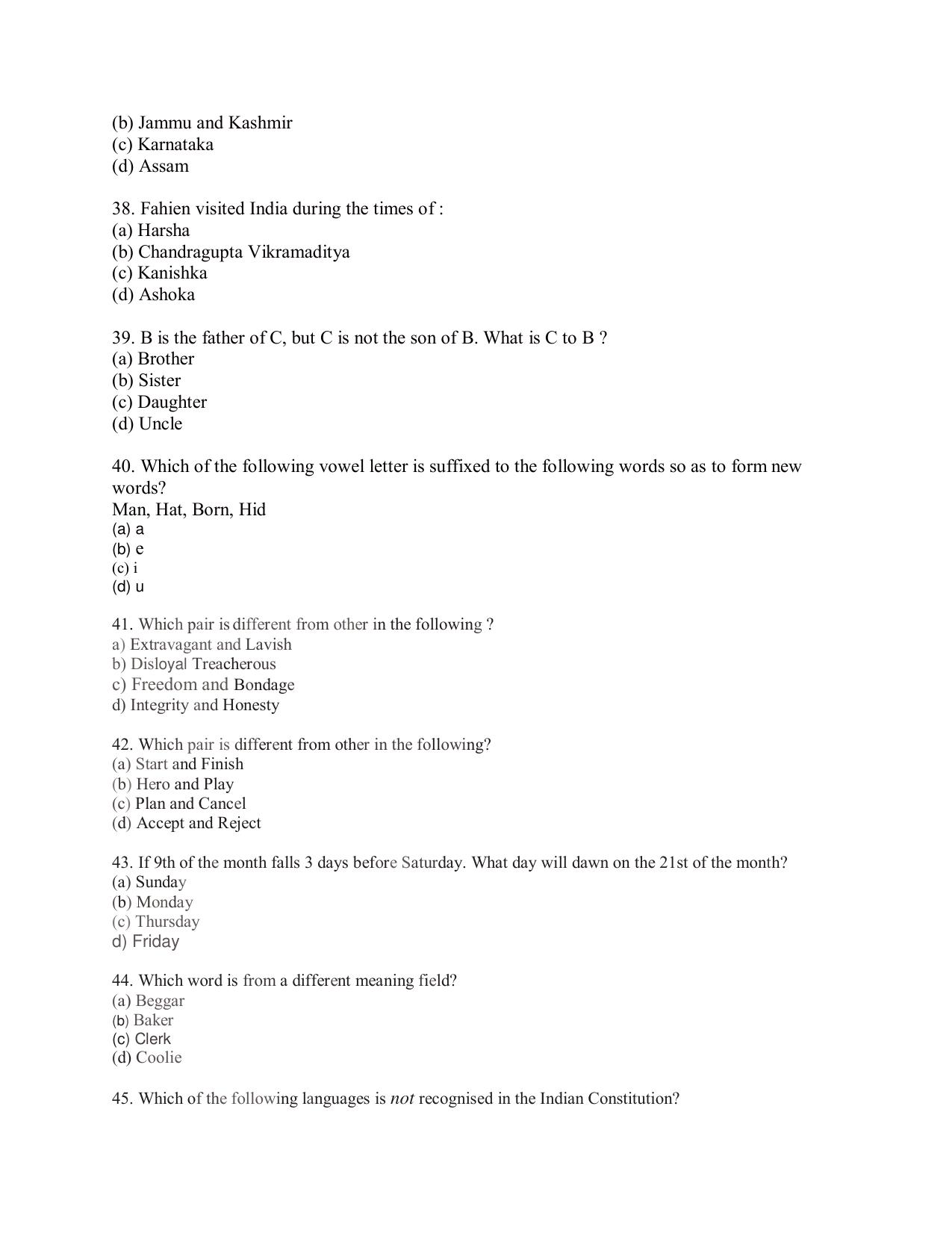KUET 2024 M.A. Linguistics Question Paper - Page 89