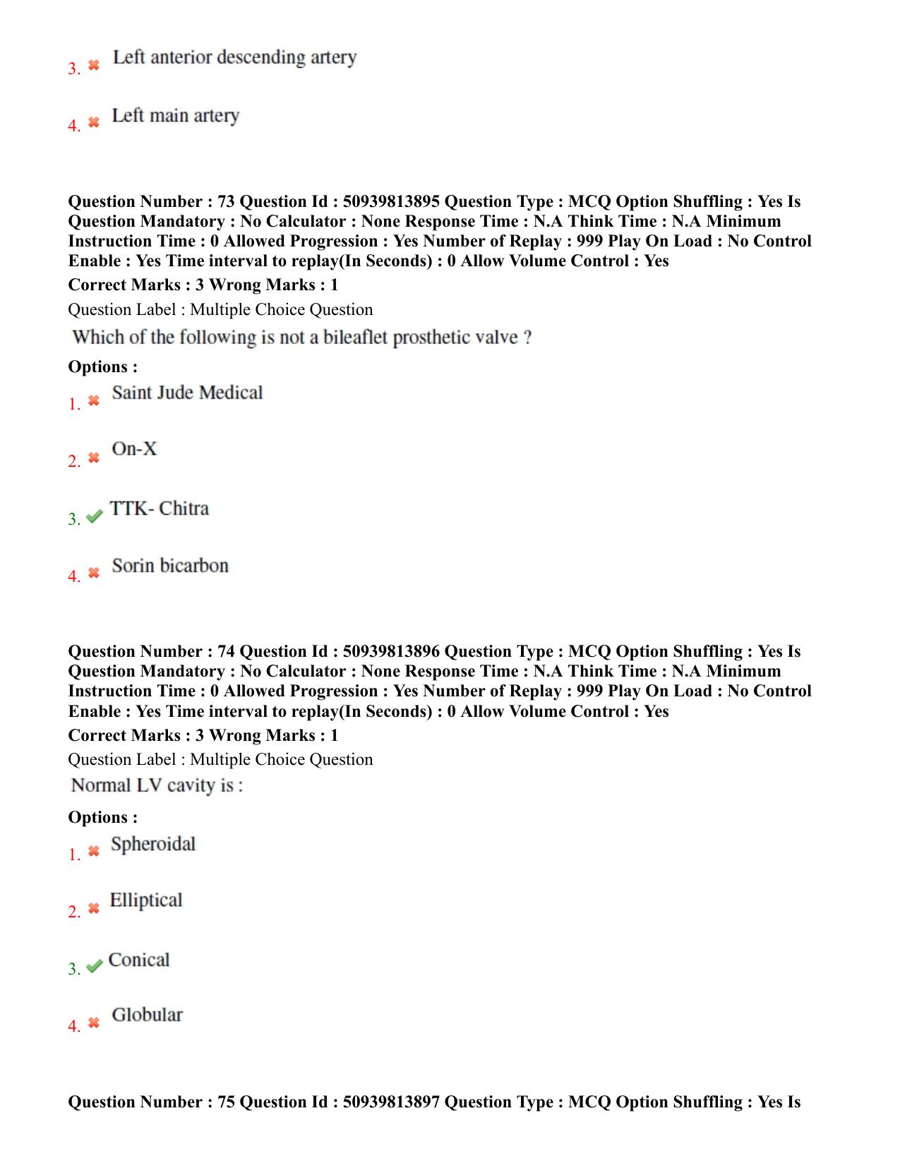 BHU RET Cardiothoracic Surgery 2020 Question Paper - Page 42