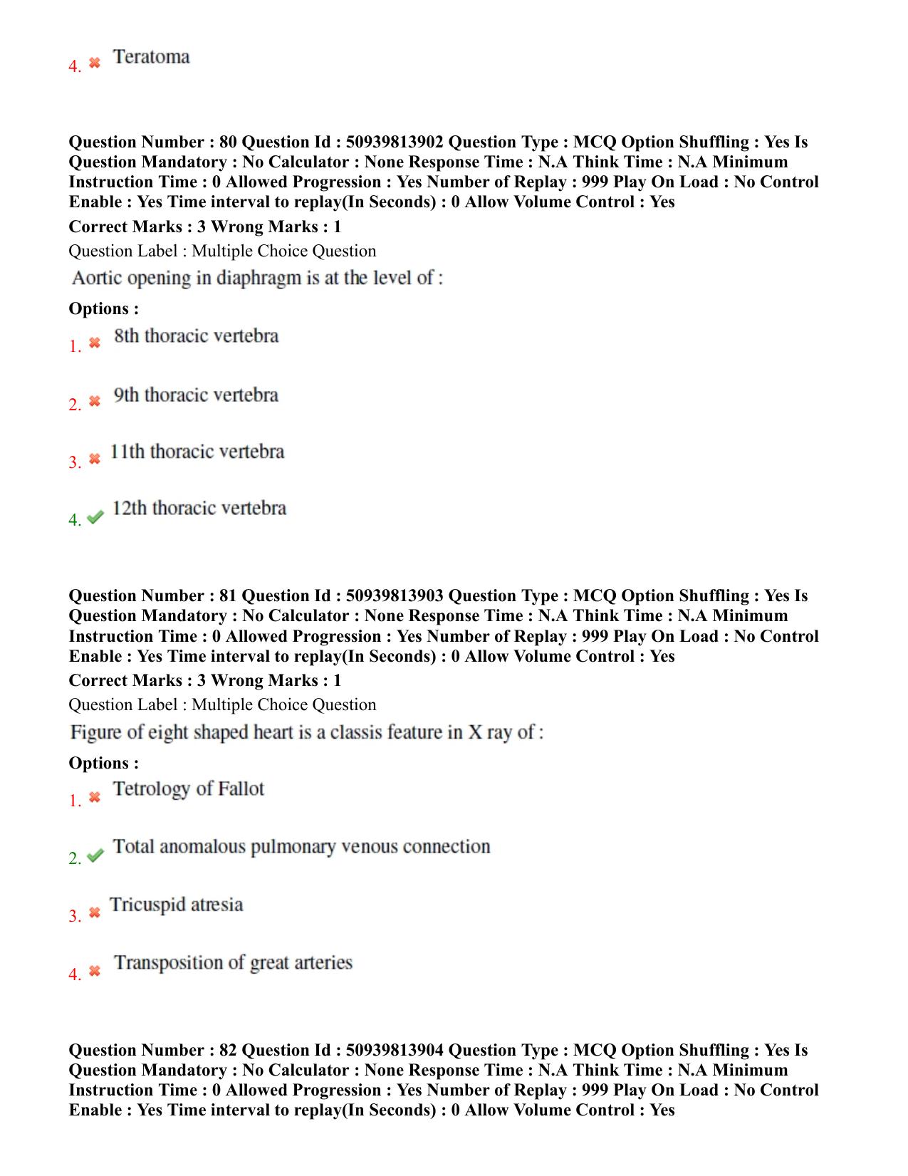 BHU RET Cardiothoracic Surgery 2020 Question Paper - Page 45