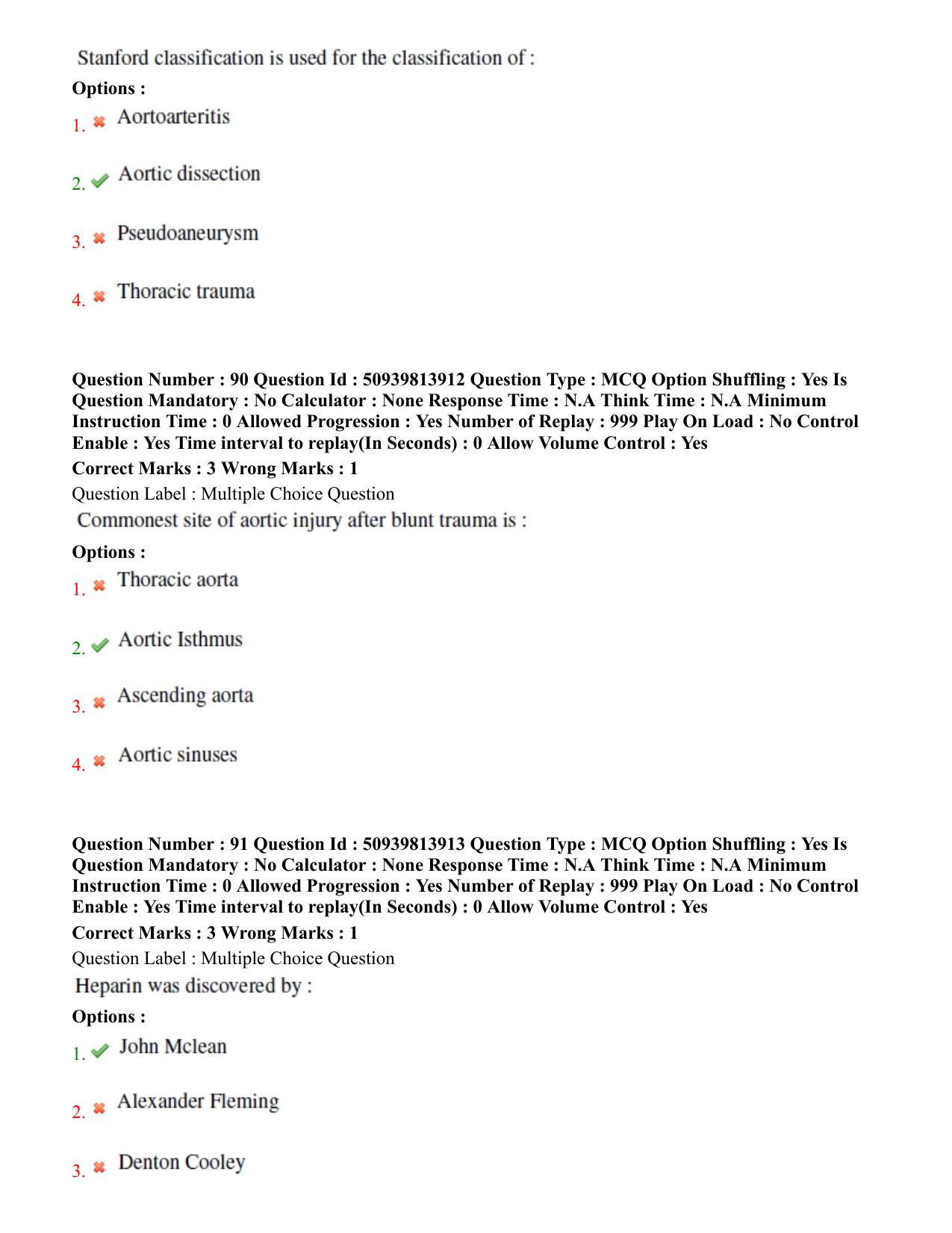 BHU RET Cardiothoracic Surgery 2020 Question Paper - Page 49