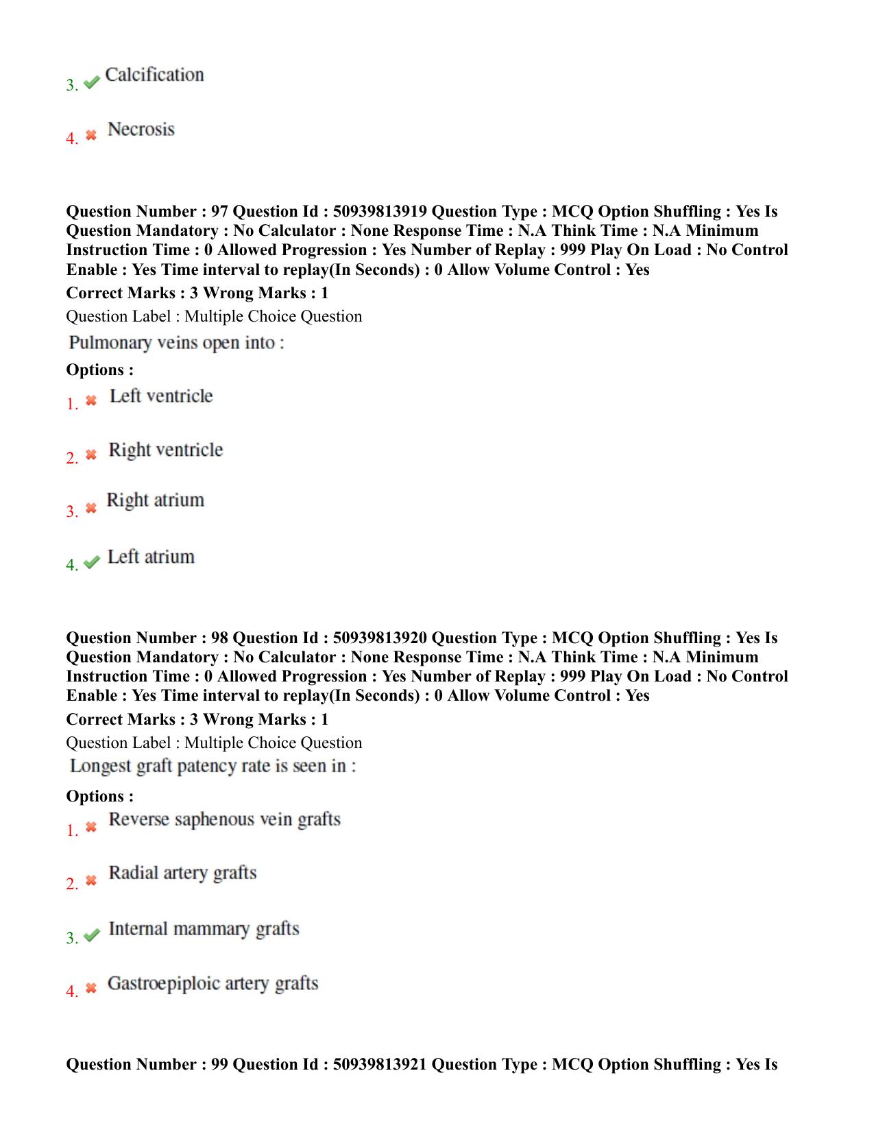 BHU RET Cardiothoracic Surgery 2020 Question Paper - Page 52