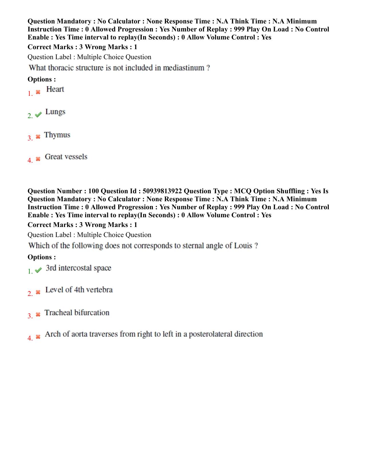BHU RET Cardiothoracic Surgery 2020 Question Paper - Page 53