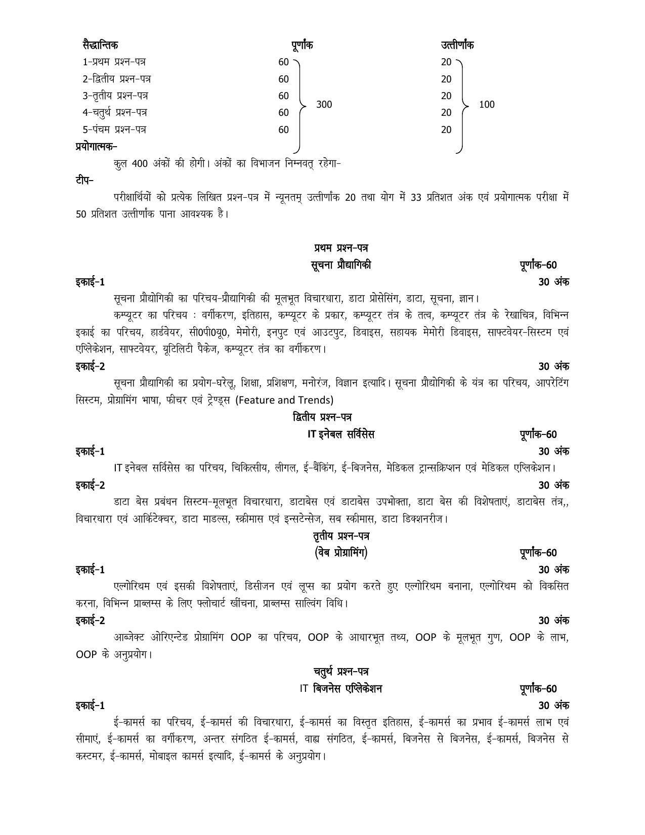 UP Board 11th Syllabus Trade 41 IT-ITES - Page 2