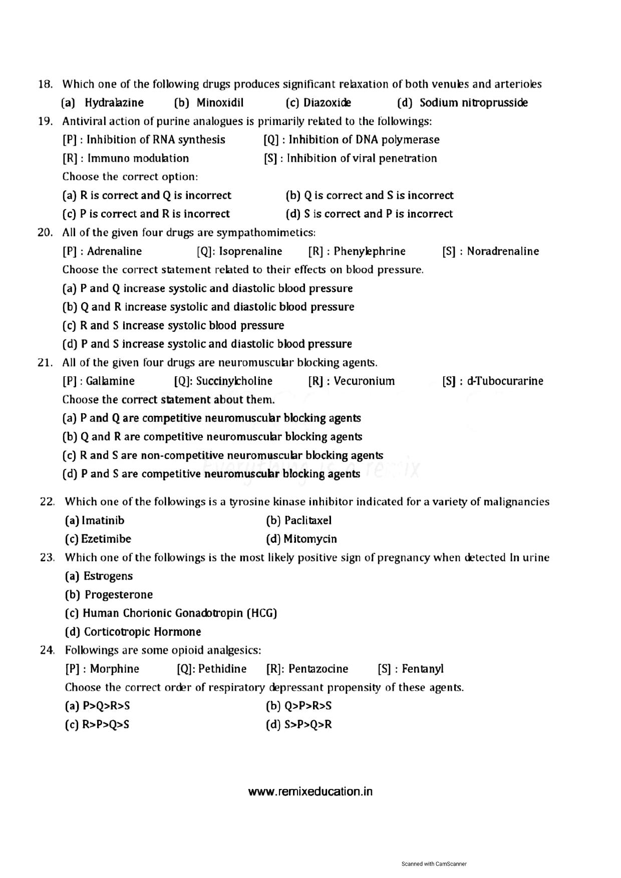 GPAT 2012 Question Paper with Answer Key - Page 3