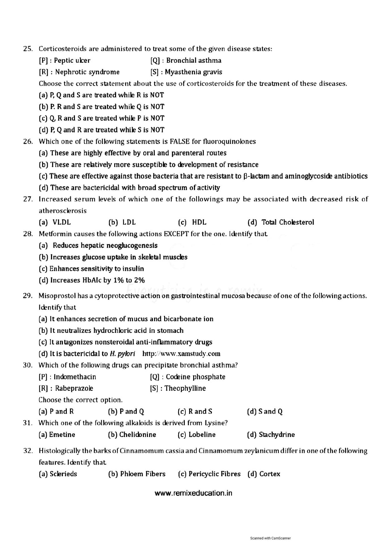 GPAT 2012 Question Paper with Answer Key - Page 4