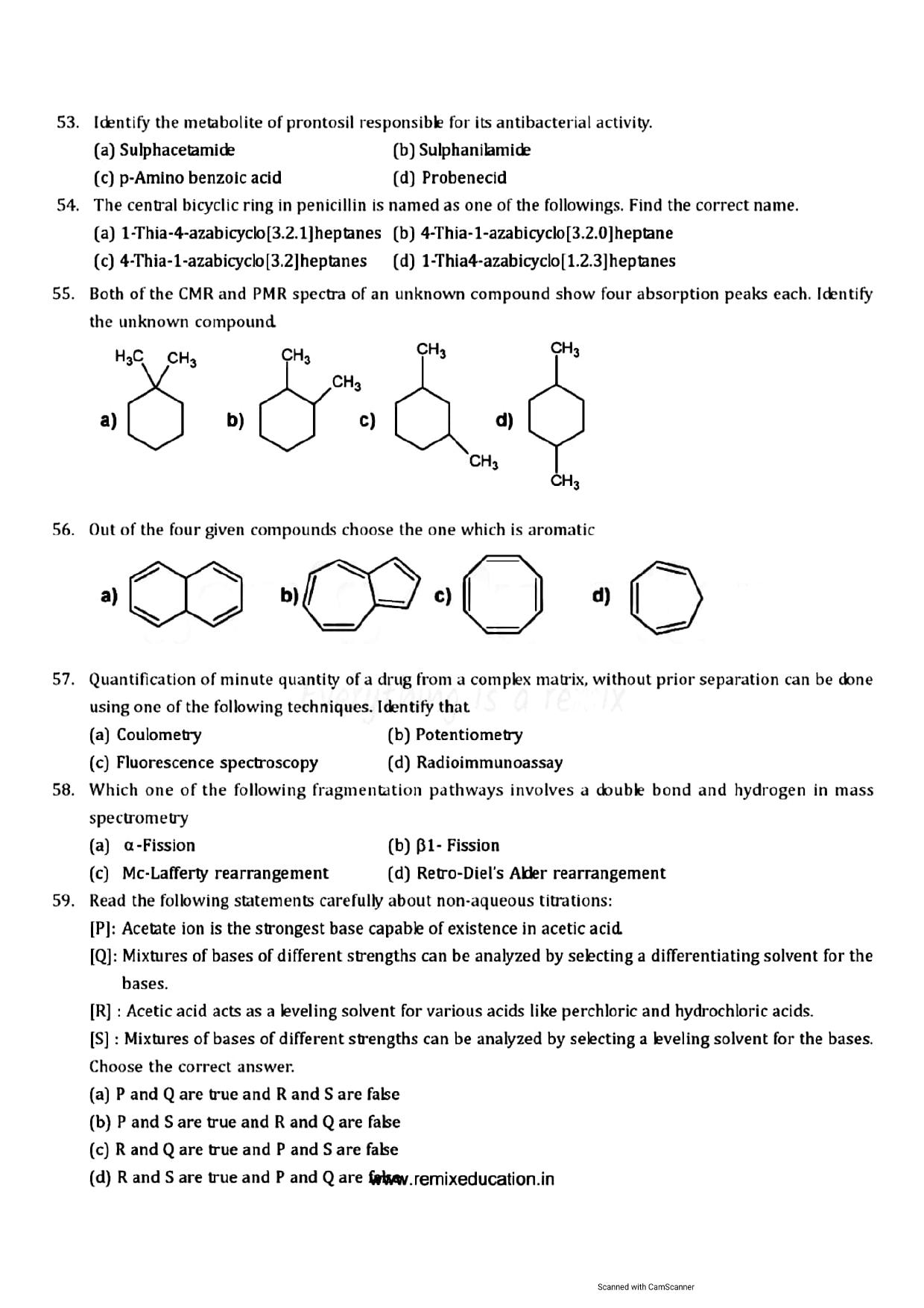 GPAT 2012 Question Paper with Answer Key - Page 8
