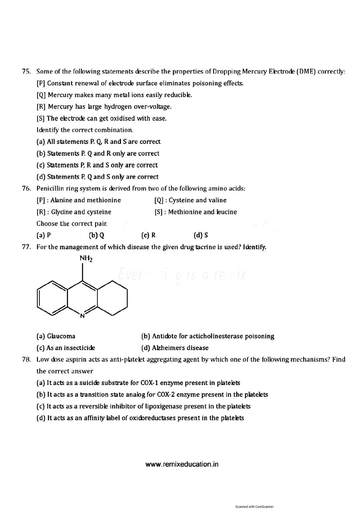 GPAT 2012 Question Paper with Answer Key - Page 12