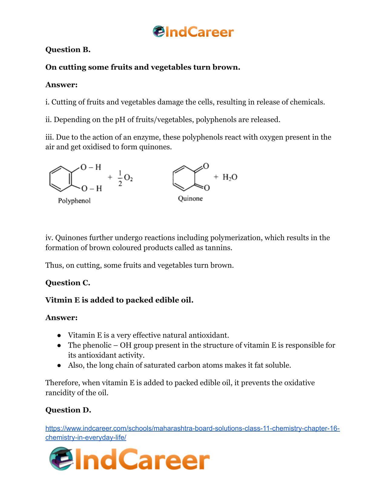 Maharashtra Board Solutions Class 11-Chemistry: Chapter 16- Chemistry in Everyday Life - Page 6