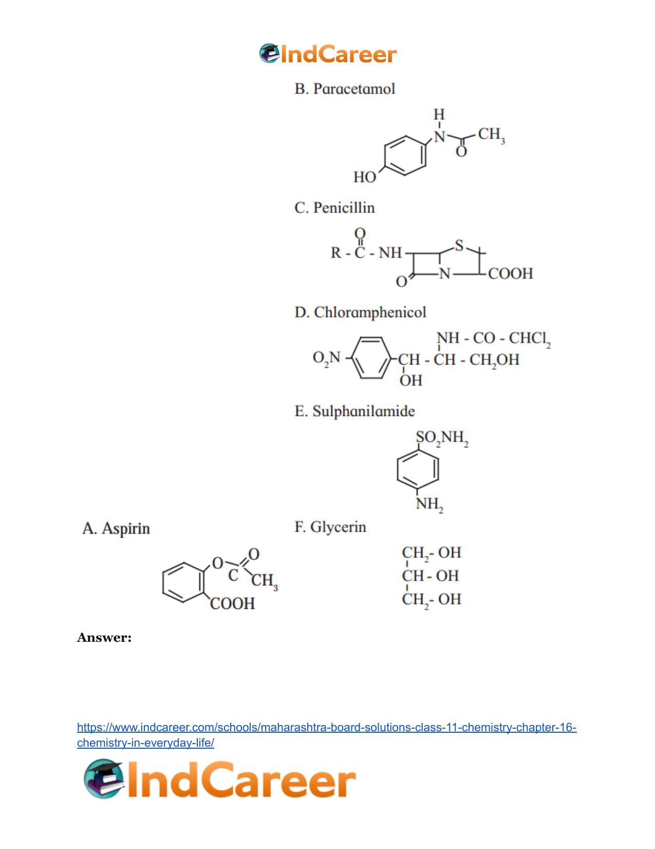 Maharashtra Board Solutions Class 11-Chemistry: Chapter 16- Chemistry in Everyday Life - Page 8