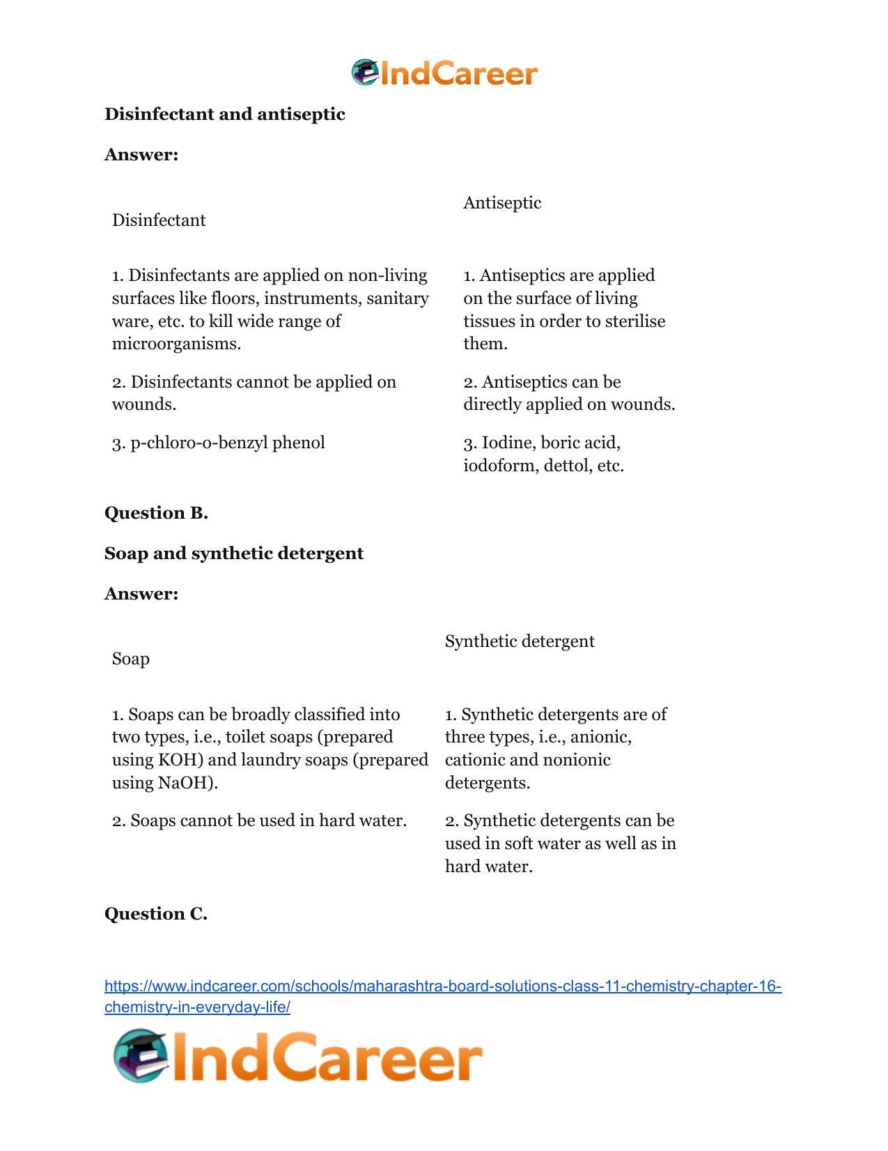 Maharashtra Board Solutions Class 11-Chemistry: Chapter 16- Chemistry in Everyday Life - Page 10