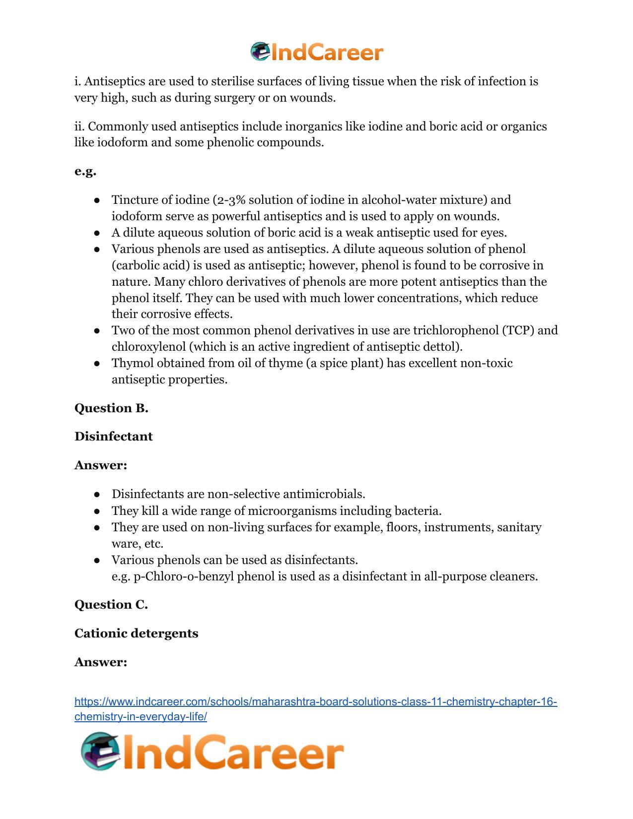 Maharashtra Board Solutions Class 11-Chemistry: Chapter 16- Chemistry in Everyday Life - Page 13