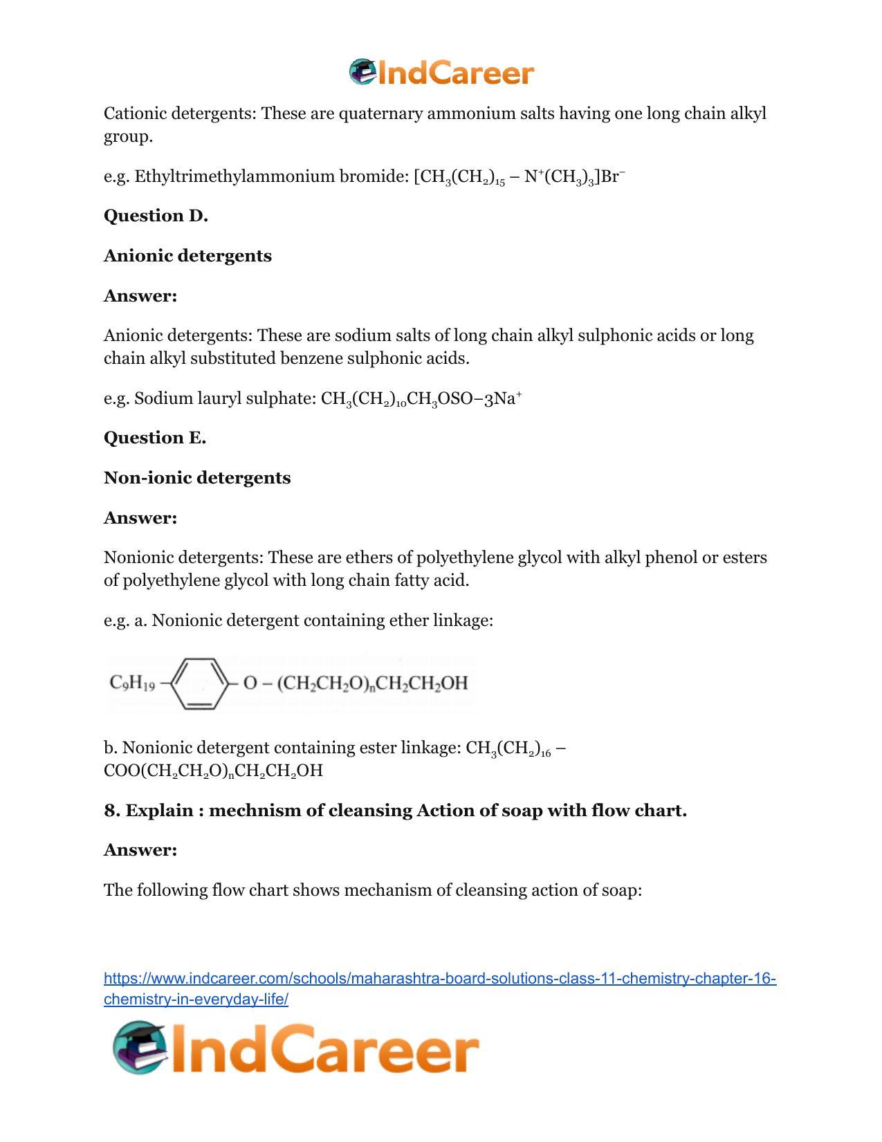 Maharashtra Board Solutions Class 11-Chemistry: Chapter 16- Chemistry in Everyday Life - Page 14
