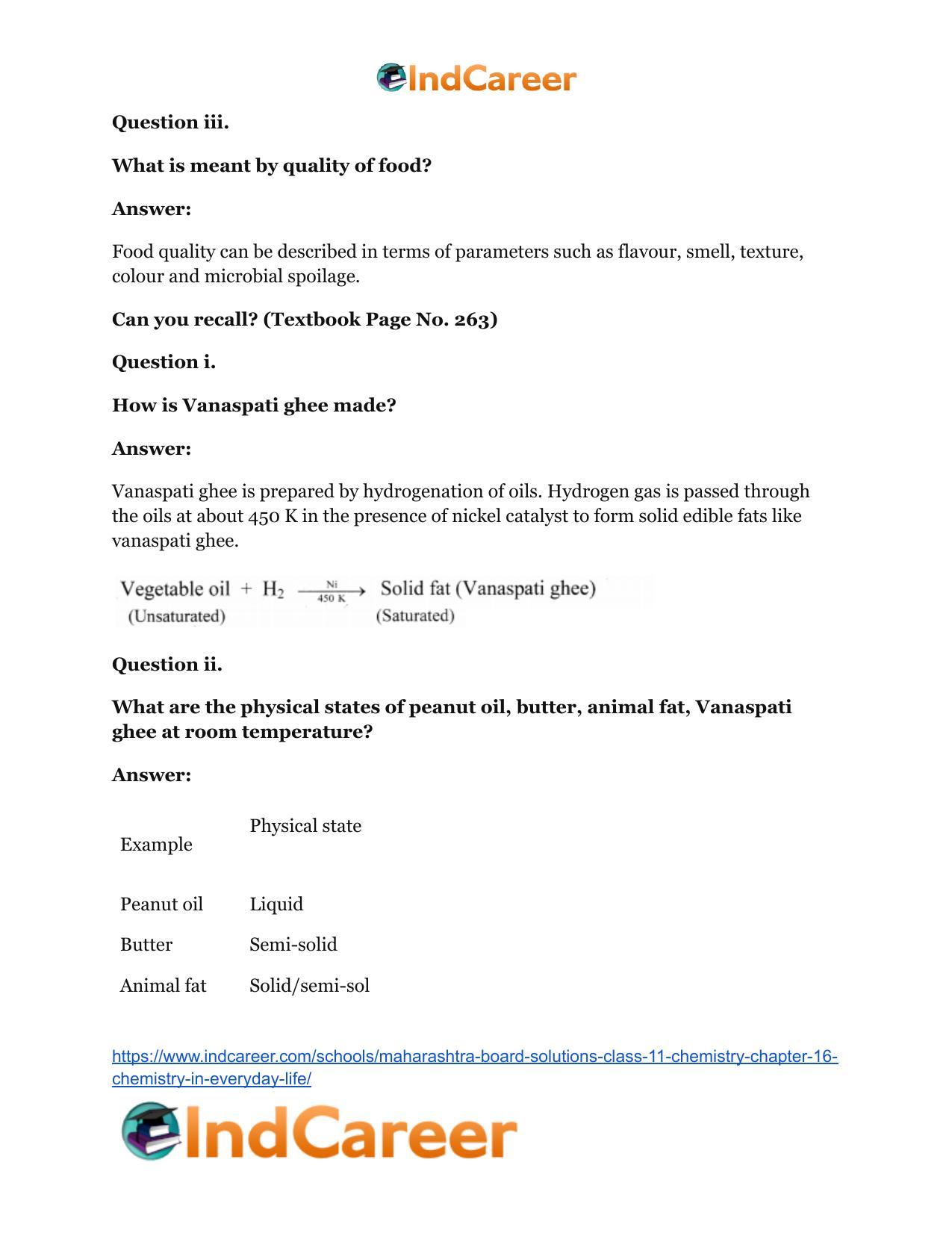 Maharashtra Board Solutions Class 11-Chemistry: Chapter 16- Chemistry in Everyday Life - Page 22