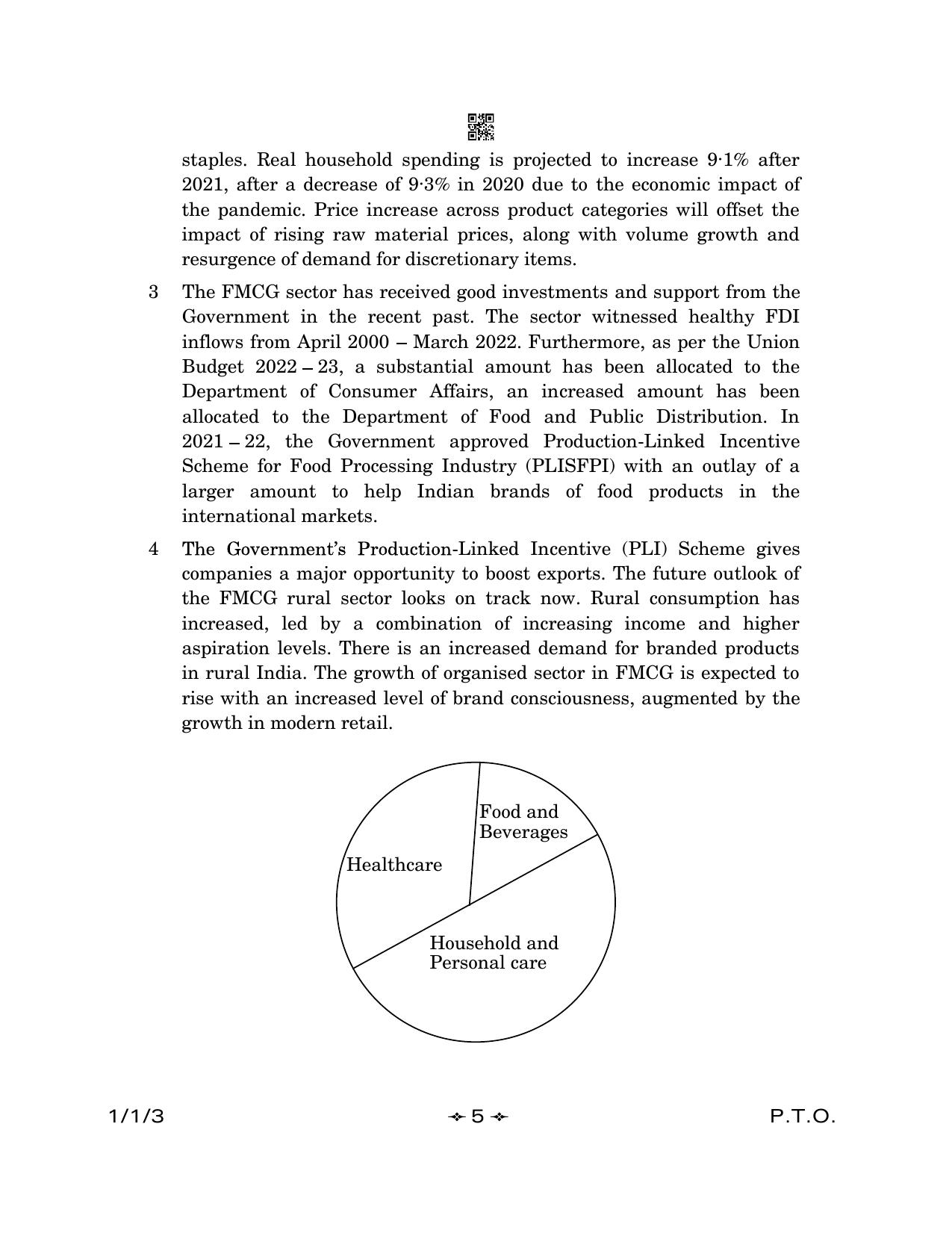CBSE Class 12 1-1-3 English Core 2023 Question Paper - Page 5