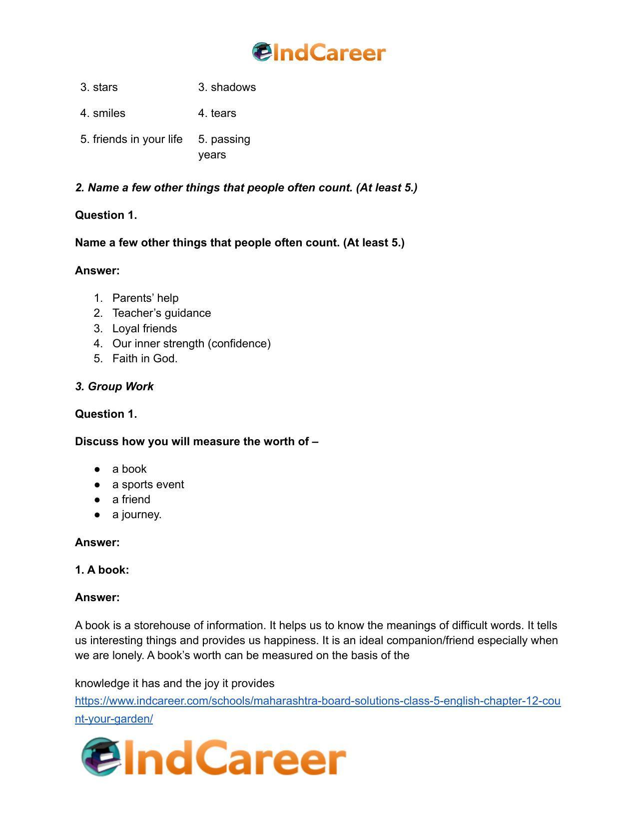 Maharashtra Board Solutions Class 5-English: Chapter 12- Count your Garden - Page 3