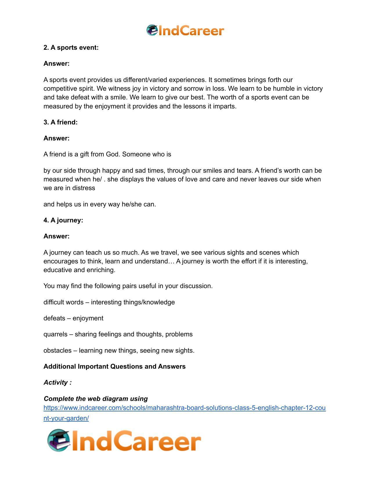 Maharashtra Board Solutions Class 5-English: Chapter 12- Count your Garden - Page 4