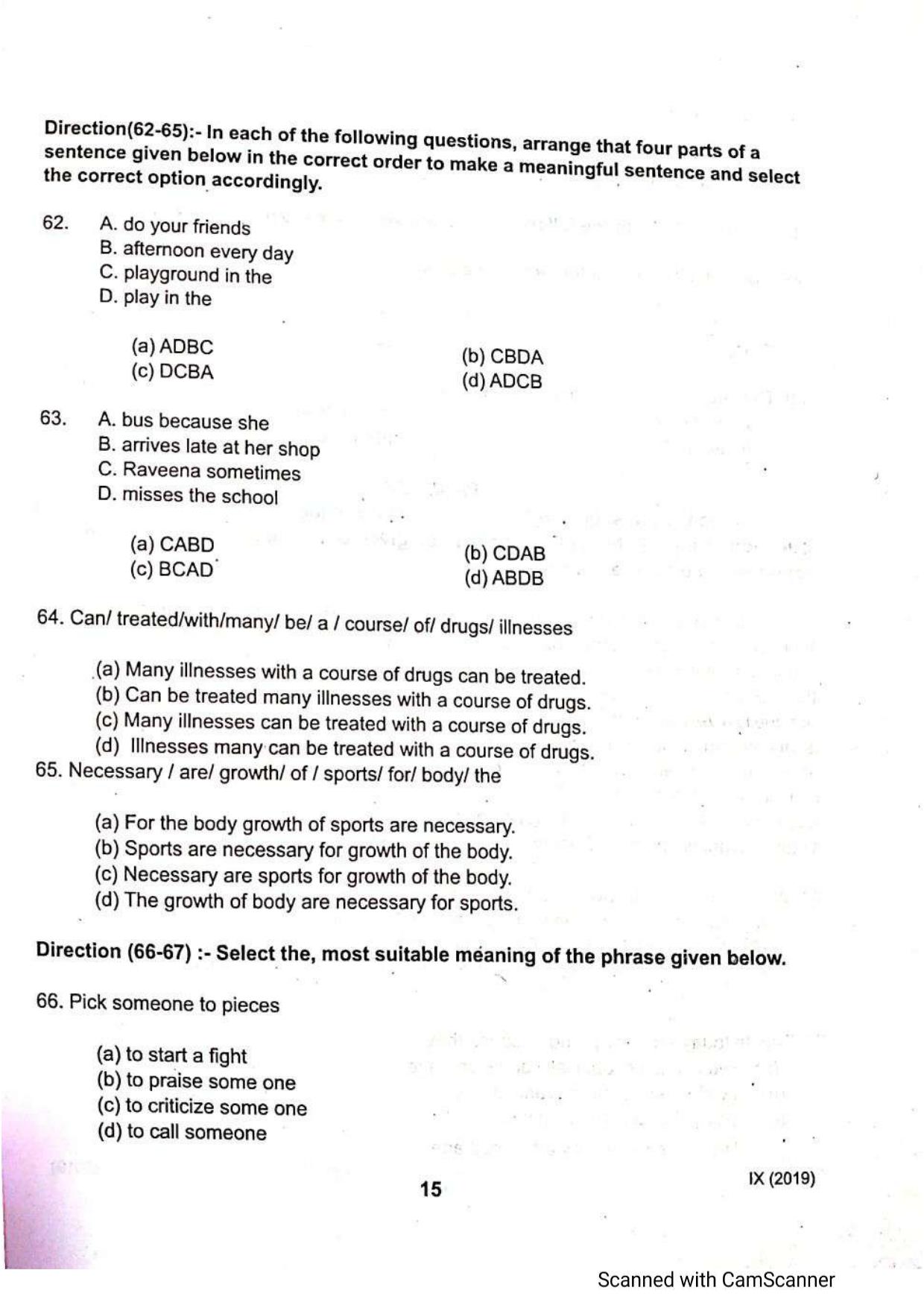 JKSSEE 2019 Class 9 Question Paper - Page 14