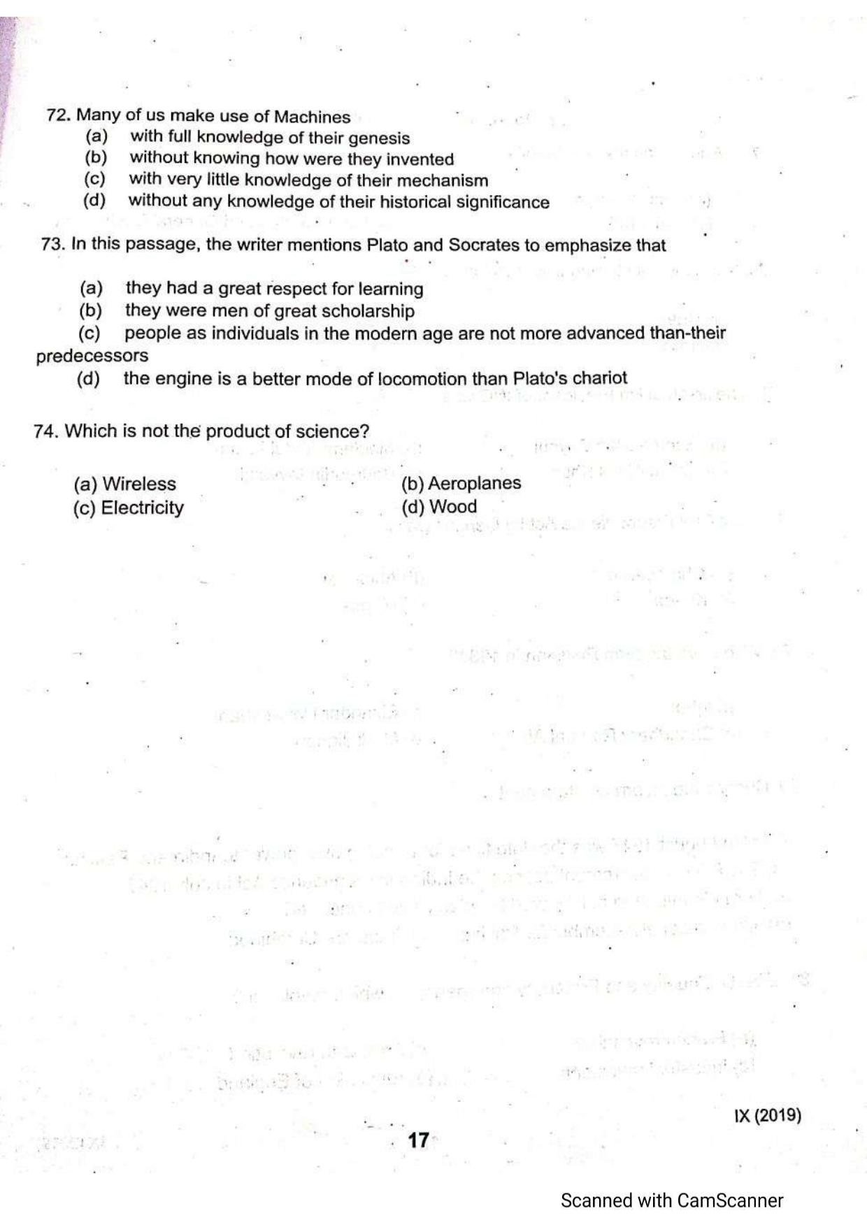 JKSSEE 2019 Class 9 Question Paper - Page 16