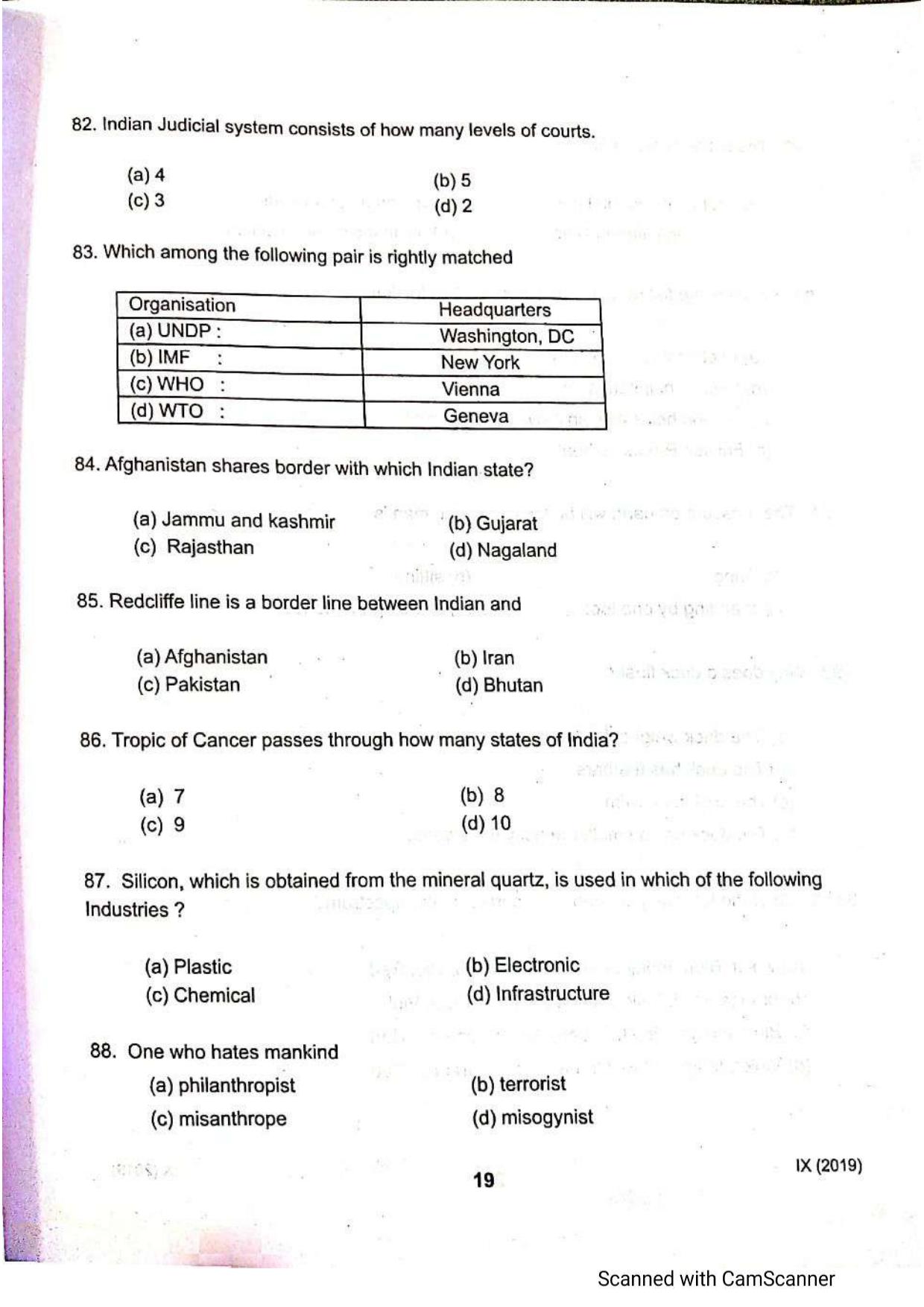 JKSSEE 2019 Class 9 Question Paper - Page 18