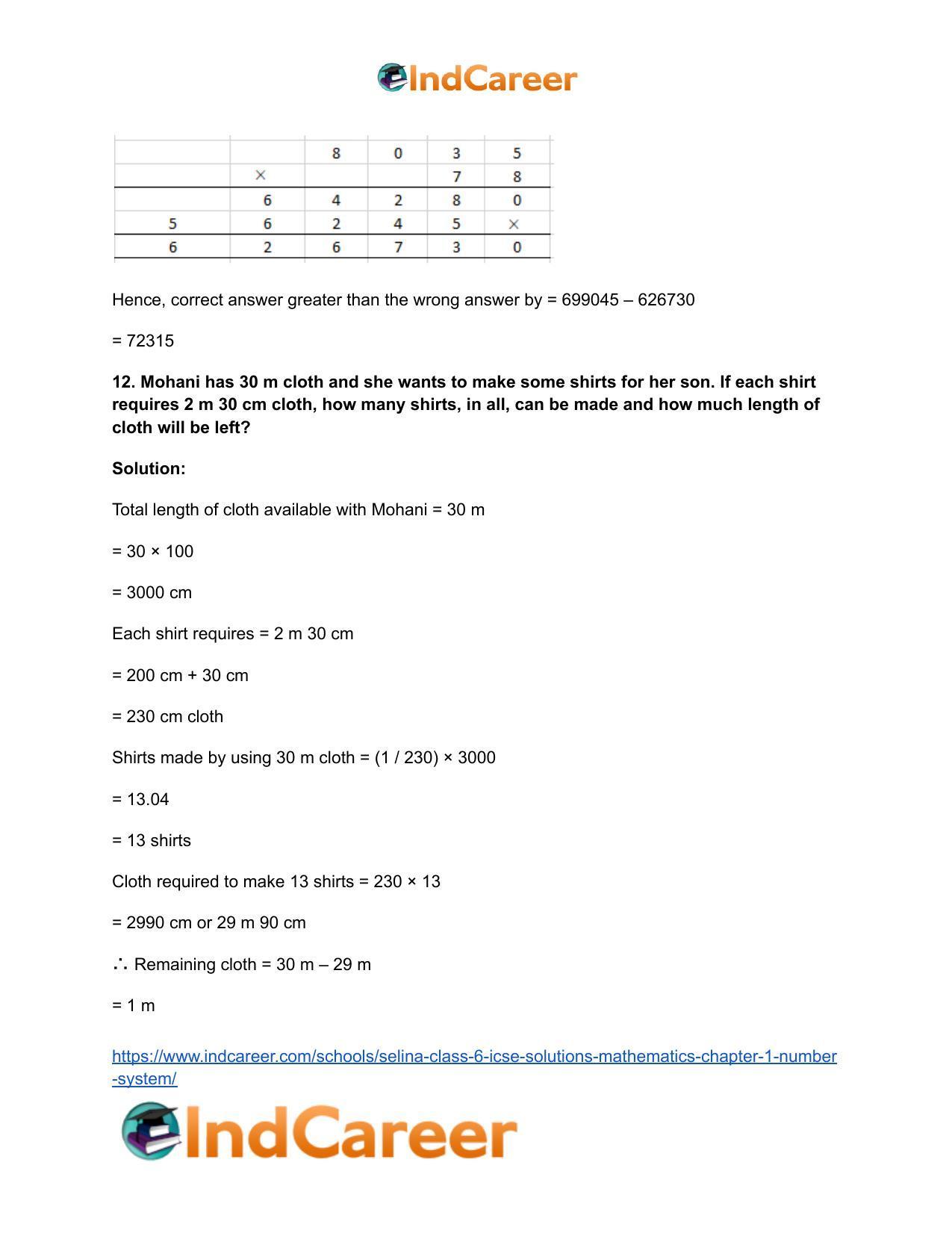 Selina Class 6 ICSE Solutions Mathematics : Chapter 1- Number System - Page 18