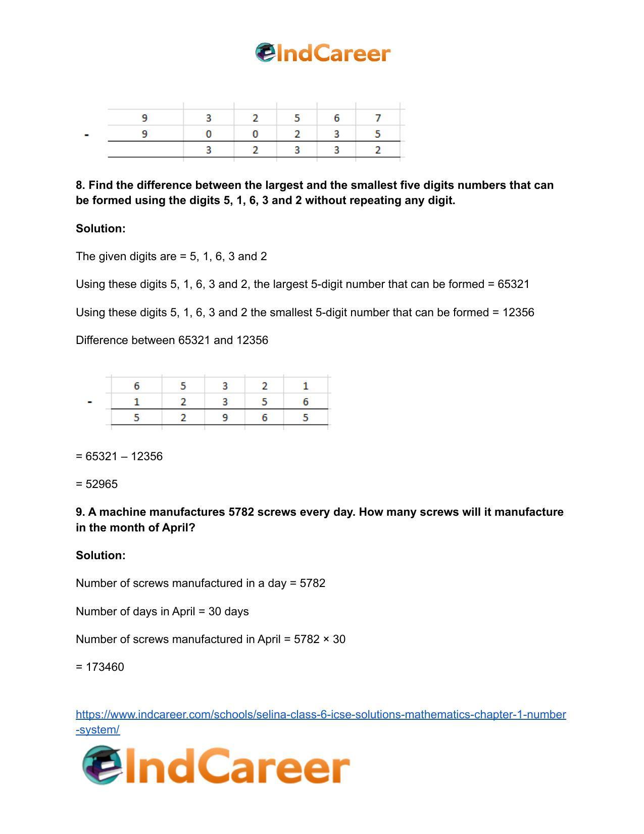Selina Class 6 ICSE Solutions Mathematics : Chapter 1- Number System - Page 24