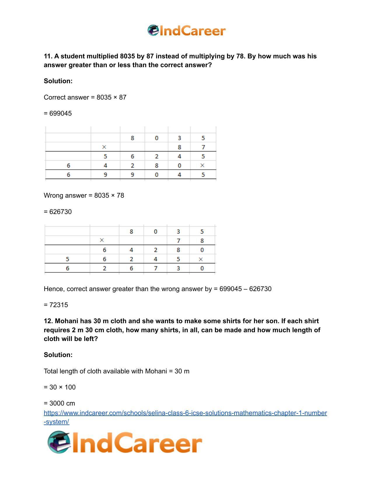 Selina Class 6 ICSE Solutions Mathematics : Chapter 1- Number System - Page 26