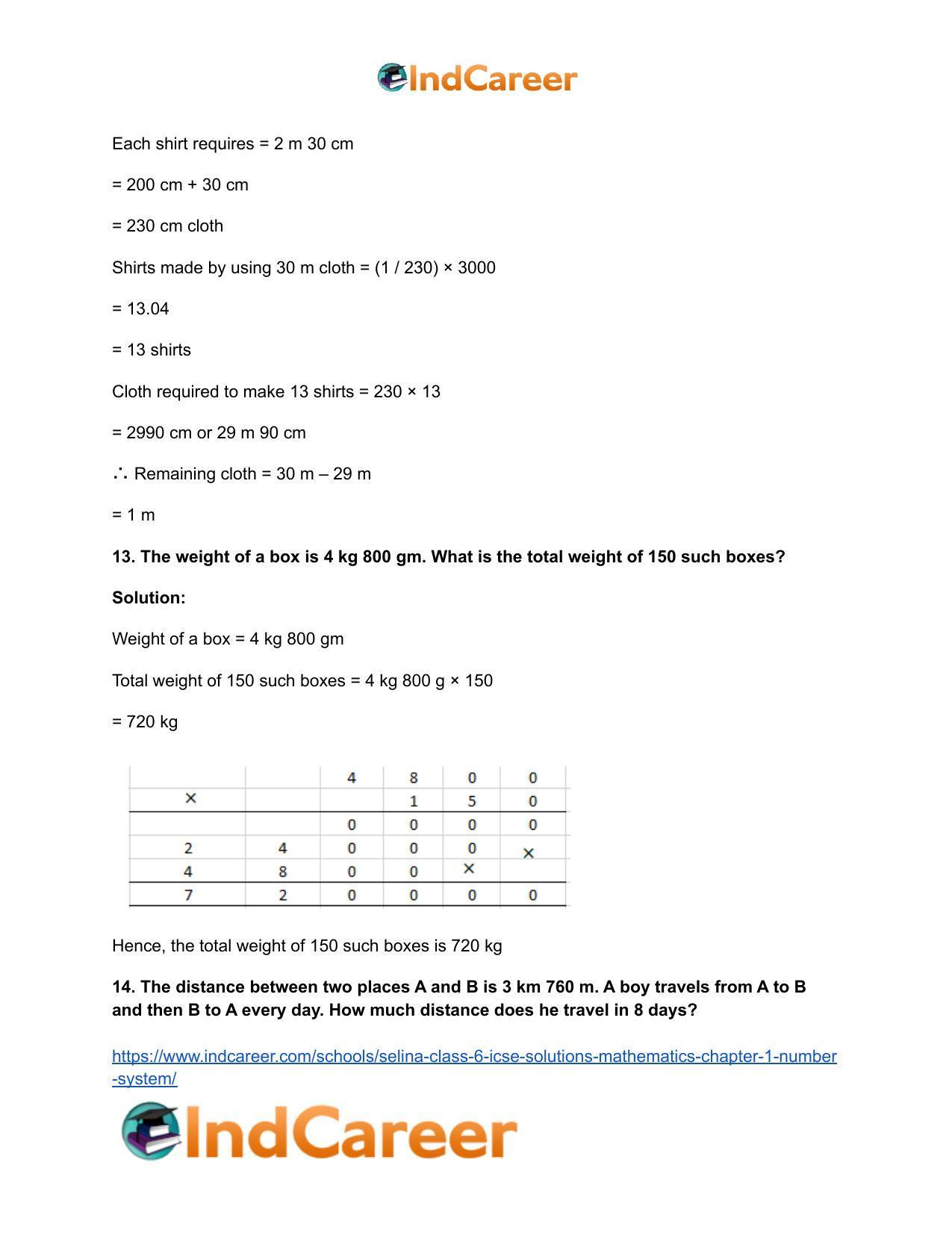 Selina Class 6 ICSE Solutions Mathematics : Chapter 1- Number System - Page 27